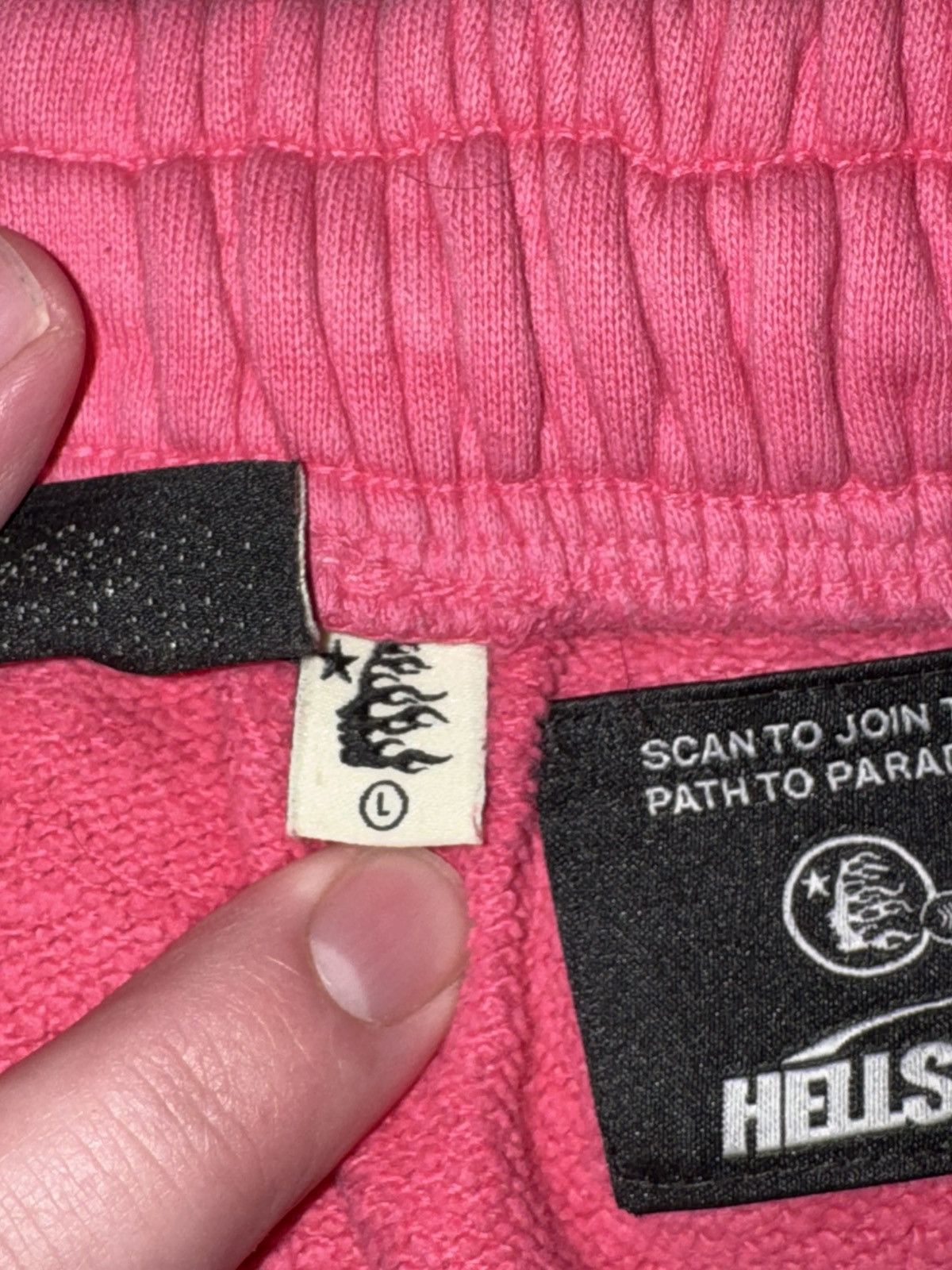 HELLSTAR Hellstar Pink Flame Sweat Shorts Size US 32 / EU 48 - 4 Thumbnail