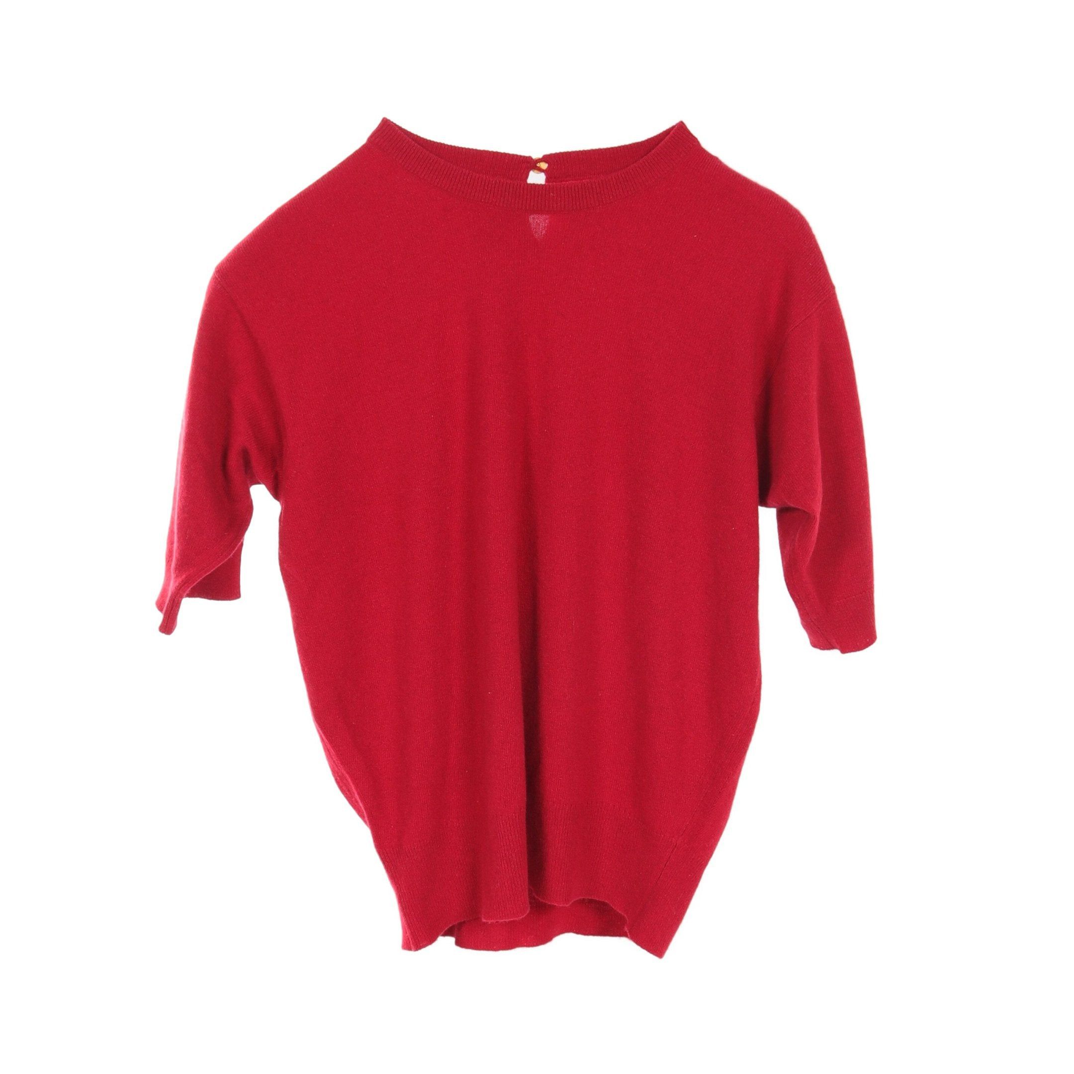 Hermes Hermes Serie Button Sweater Knit Cashmere Red Size ONE SIZE - 1 Thumbnail