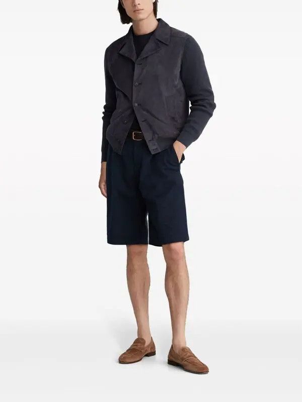 Brunello Cucinelli o1la1rc1a0325 Dyed Bermuda Shorts in Navy Size US 34 / EU 50 - 2 Thumbnail