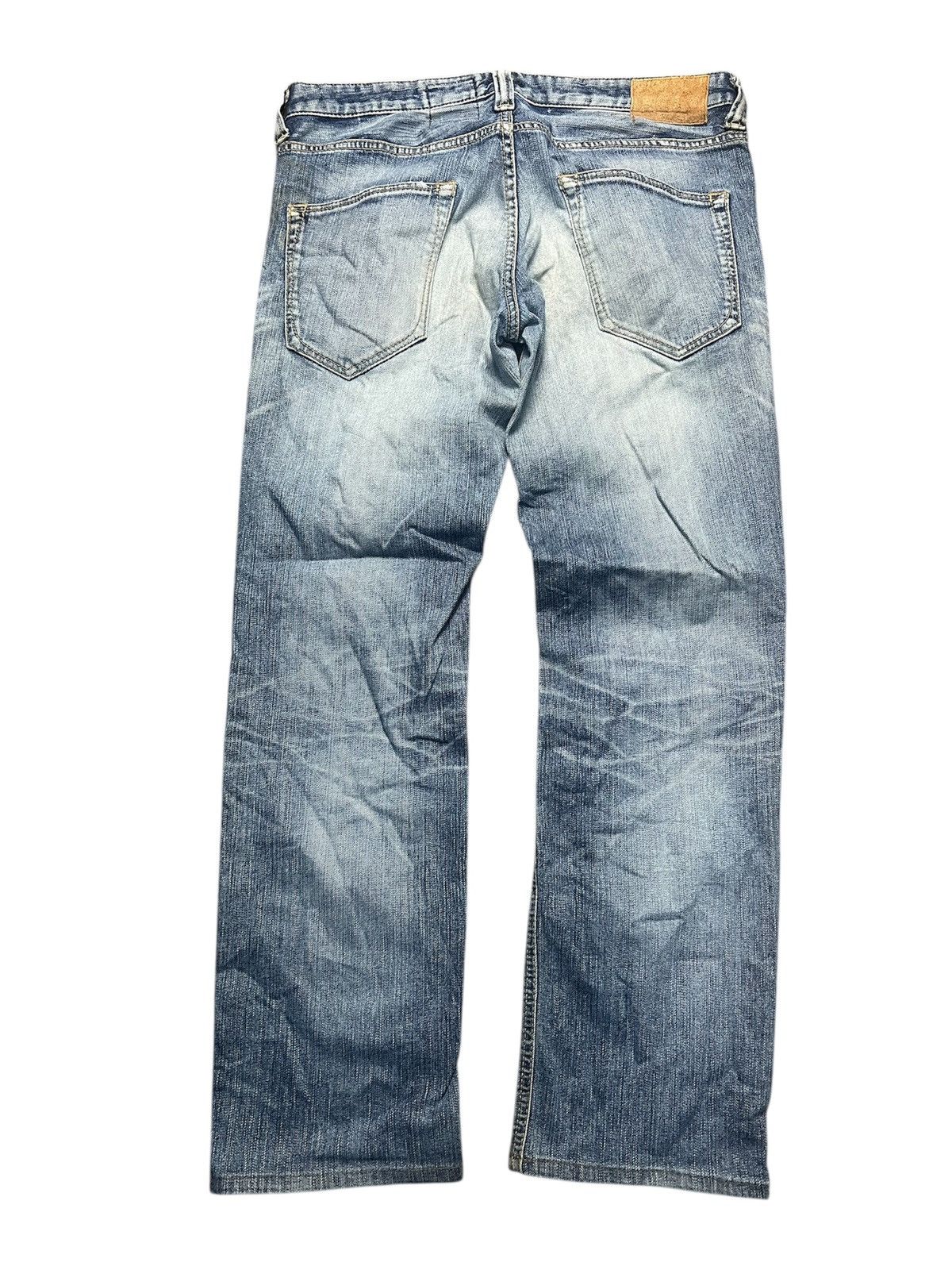 Japanese Brand Quadro Japan Made Distressed Stretch Denim Jeans (43) Size US 33 - 2 Thumbnail