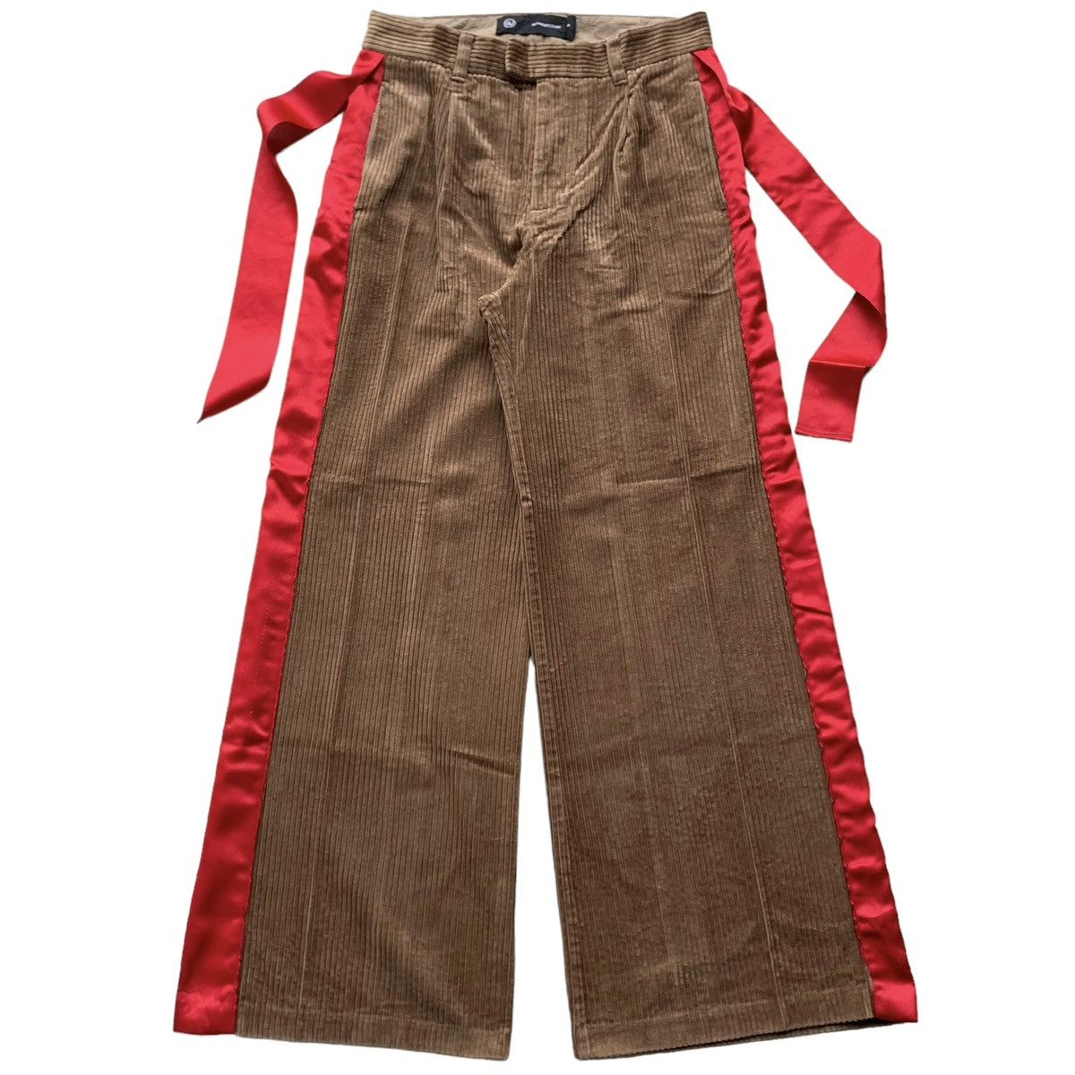 Designer × Japanese Brand × Undercover GU Undercover Women's Ribbon Bow Corduroy Wide Trousers Size 27" / US 4 / IT 40 - 1 Thumbnail
