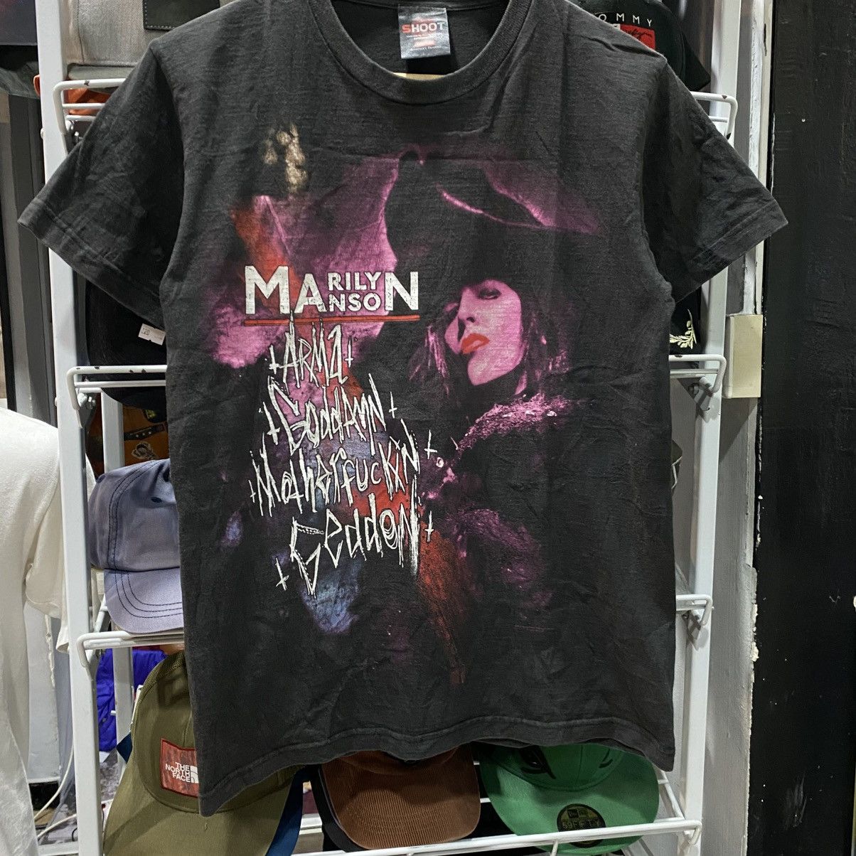 Band Tees × Marilyn Manson × Vintage RARE Vintage 2000s Marilyn Manson We’re From America tshirts Size US M / EU 48-50 / 2 - 4 Thumbnail
