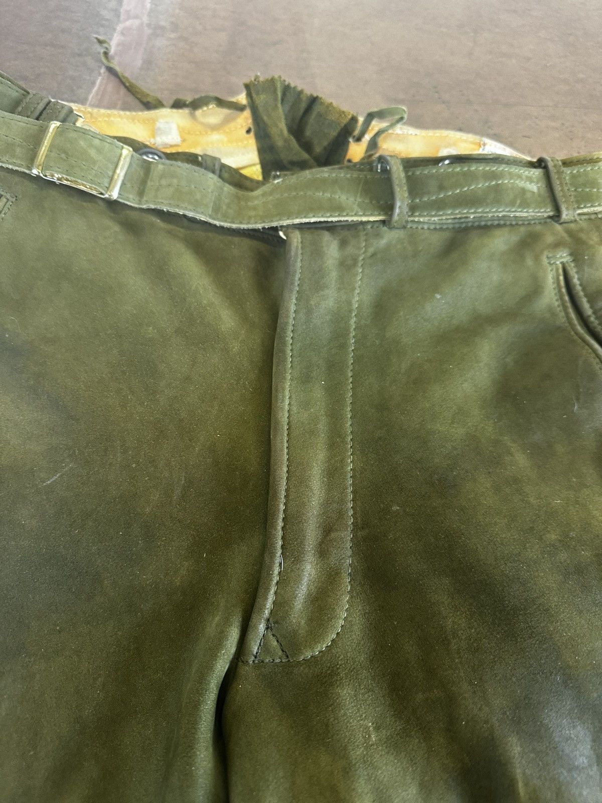 Vintage German mil leather pant Size US 32 / EU 48 - 2 Thumbnail