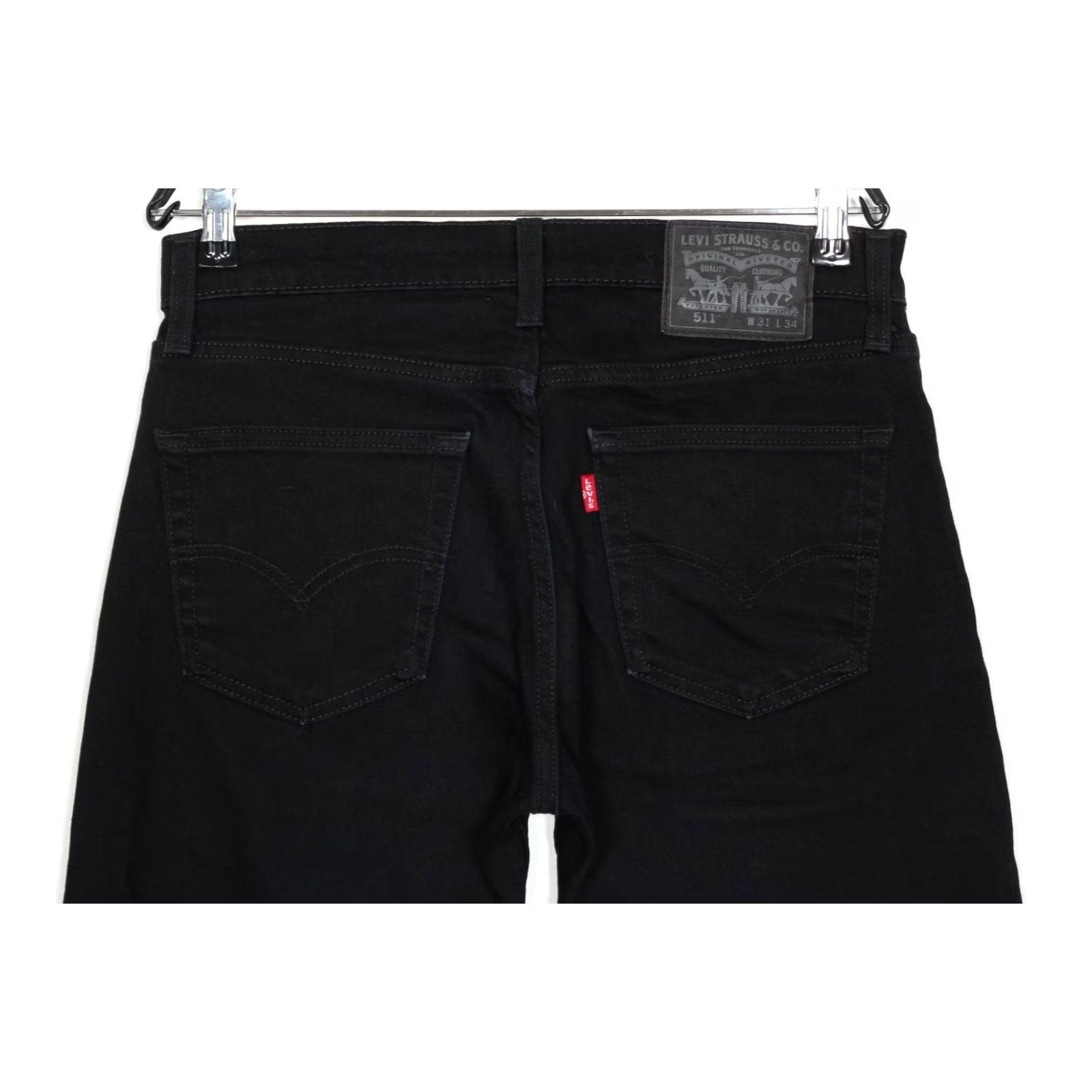 Levi's LEVI’S 511 Slim Fit Stretch Jeans Men W31 L34 DZ7140 Denim Black 5-Pocket Rise Mid 10-12in 31/34 Size US 31 - 4 Thumbnail