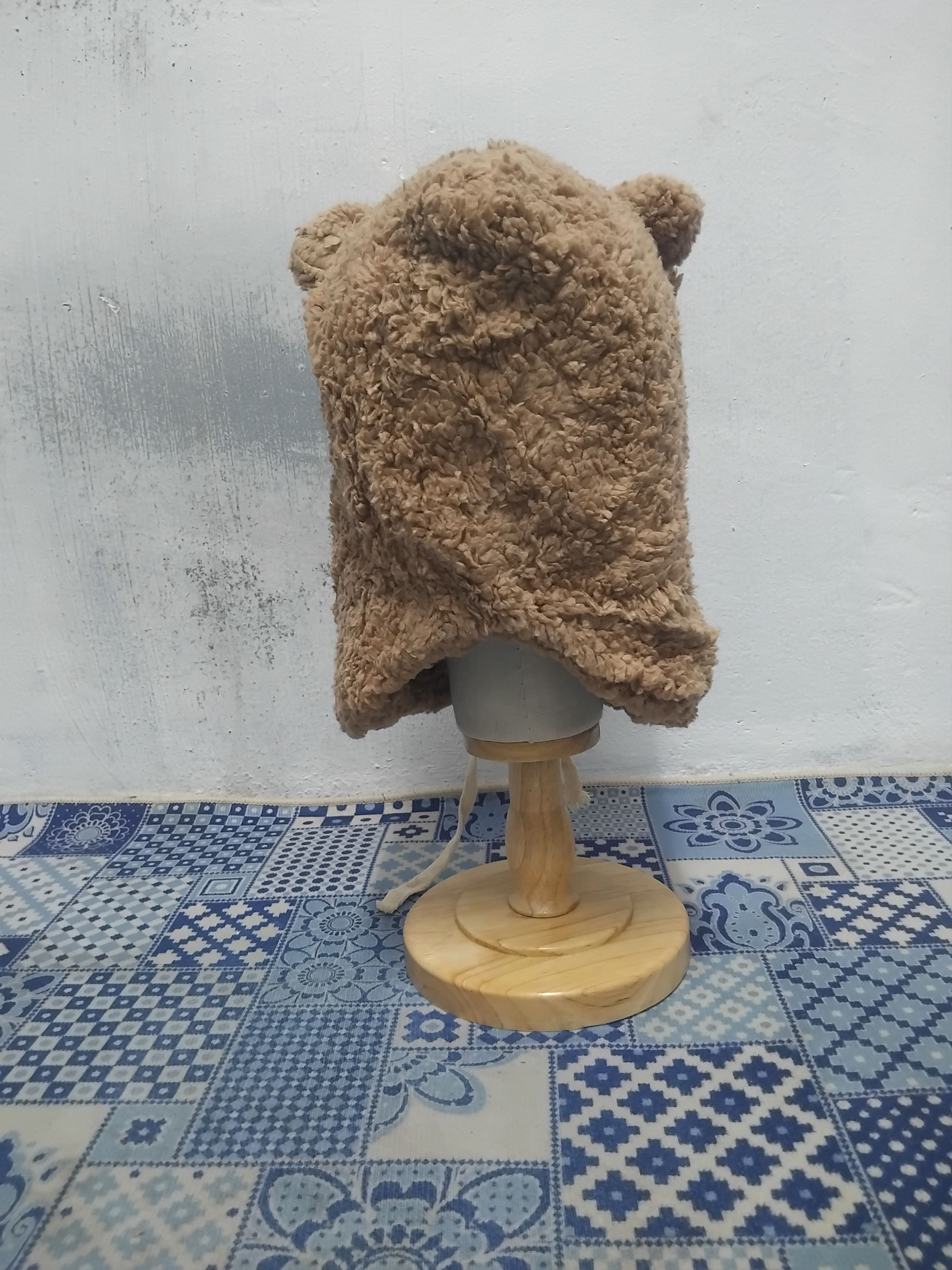 Japanese Brand Bear Beige balaclava hat Size ONE SIZE - 6 Thumbnail