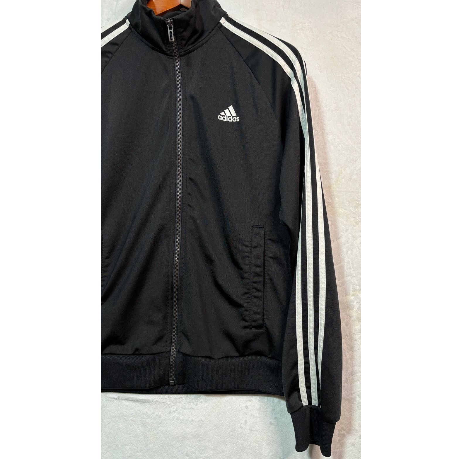 Adidas Size S | ADIDAS Men's Blck 3-Stripe Jersey Knit Track Jacket Size US S / EU 44-46 / 1 - 5 Thumbnail
