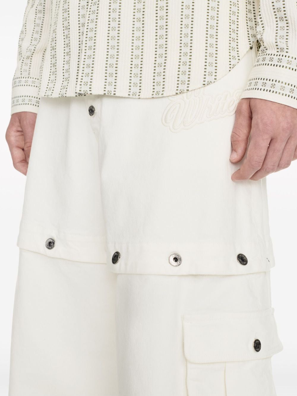 Off-White o1s22i1n1124 Five Pocket Jeans in White Size US 31 - 4 Thumbnail