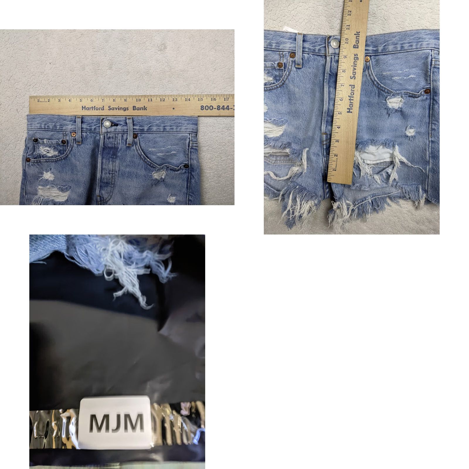 Levi's Levis 501 Button Fly Womens 26 Blue Denim Shorts Mid Rise Cut-Off Jeans Shorts Ladies Women Size 30" / US 8 / IT 44 - 8 Thumbnail