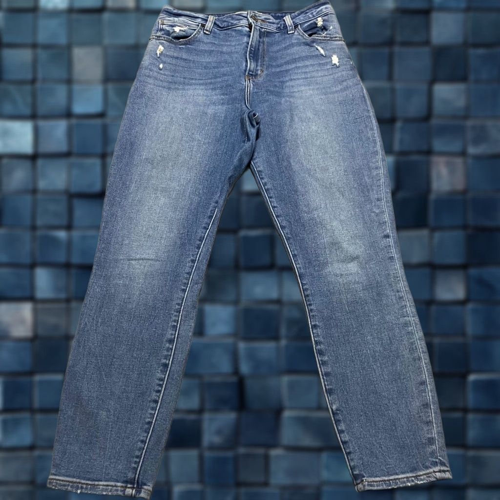 Abercrombie & Fitch Abercrombie & Fitch Jeans Womens 29 Blue Denim High Rise Skinny Distressed Cotton Blend Stretch Regular 5-Pocket Mens Womens Size 29" - 1 Thumbnail