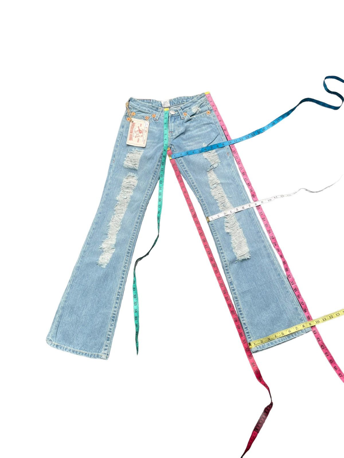 True Religion True Religion Joey Big T Distresed Denim Size 27" / US 4 / IT 40 - 17 Thumbnail