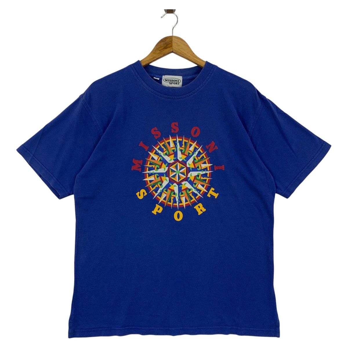Missoni × Vintage Vintage MISSONI SPORT big logo spellout printed tee Size US L / EU 52-54 / 3 - 1 Thumbnail