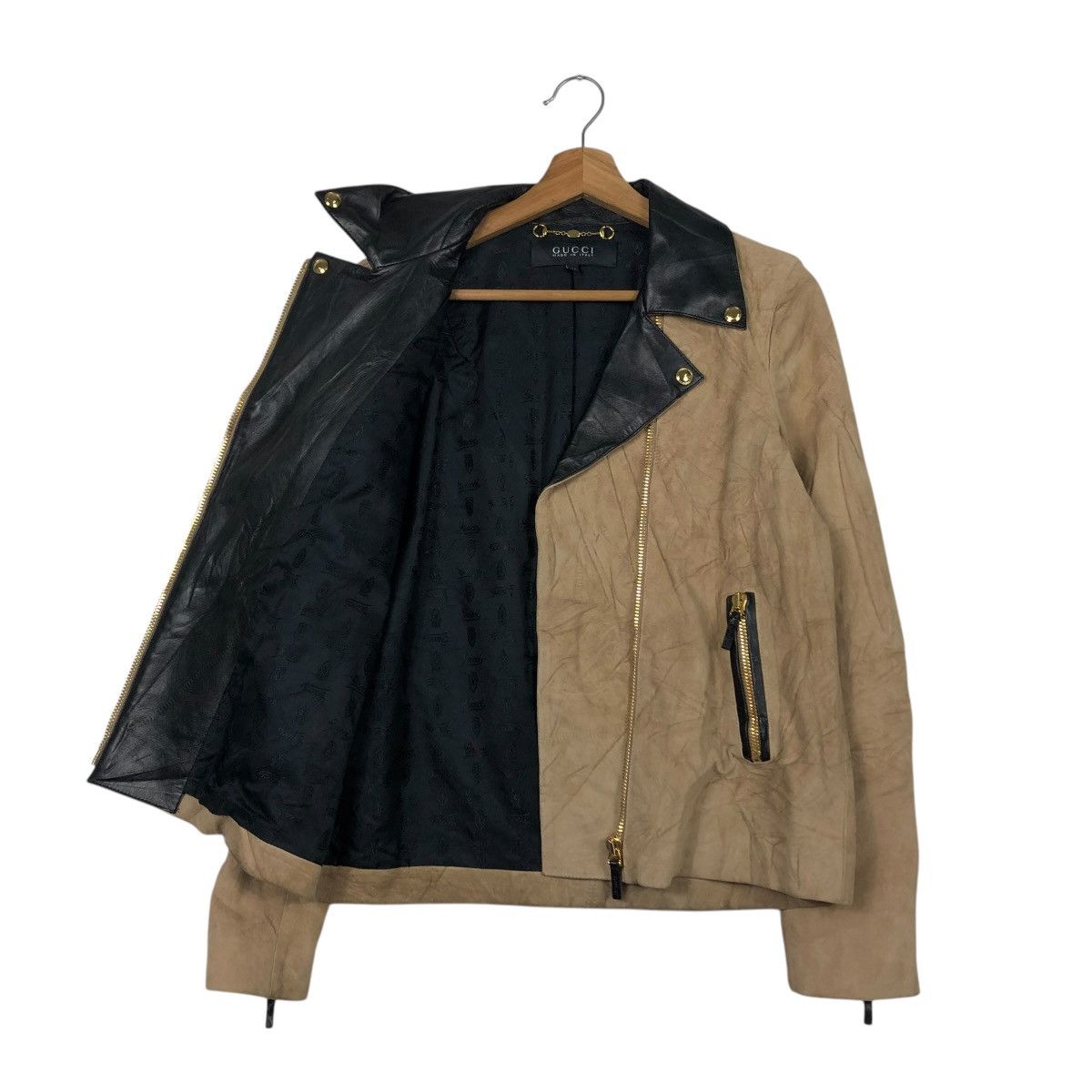 Gucci 🔥ARCHIVE PIG SKINS BIKER LEATHER JACKET GUCCI DOUBLE COLLAR Size US M / EU 48-50 / 2 - 13 Thumbnail
