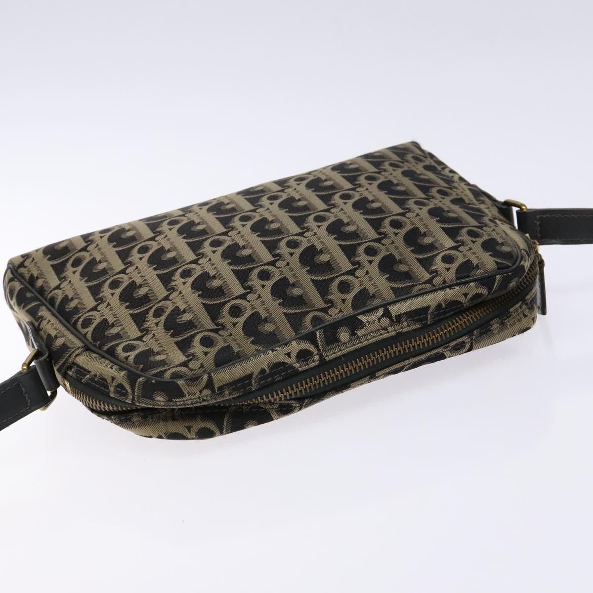 Dior DIOR Trotter Canvas Shoulder Bag Black Gold Size ONE SIZE - 6 Thumbnail