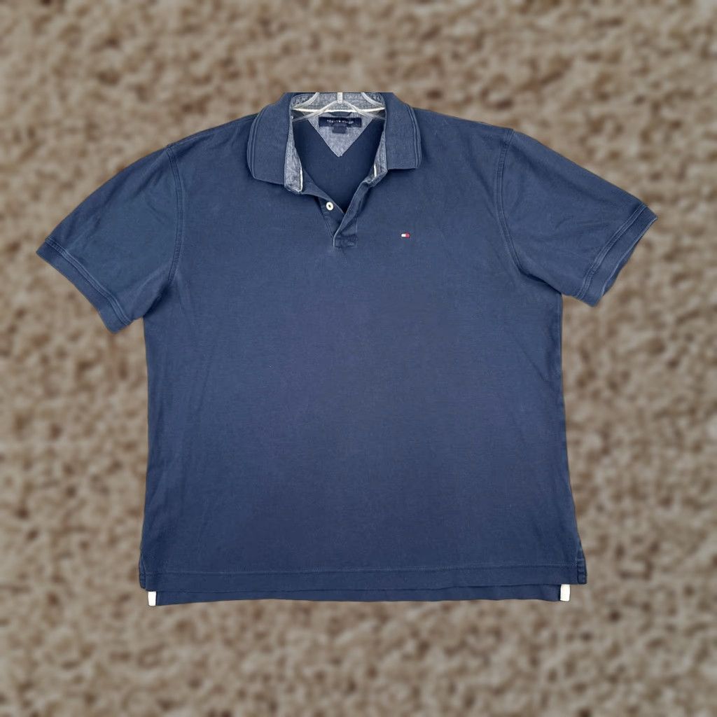 Tommy Hilfiger Tommy Hilfiger Polo Shirt Adult XL Blue Slim Fit 100% Cotton Casual Mens Size US XL / EU 56 / 4 - 1 Thumbnail