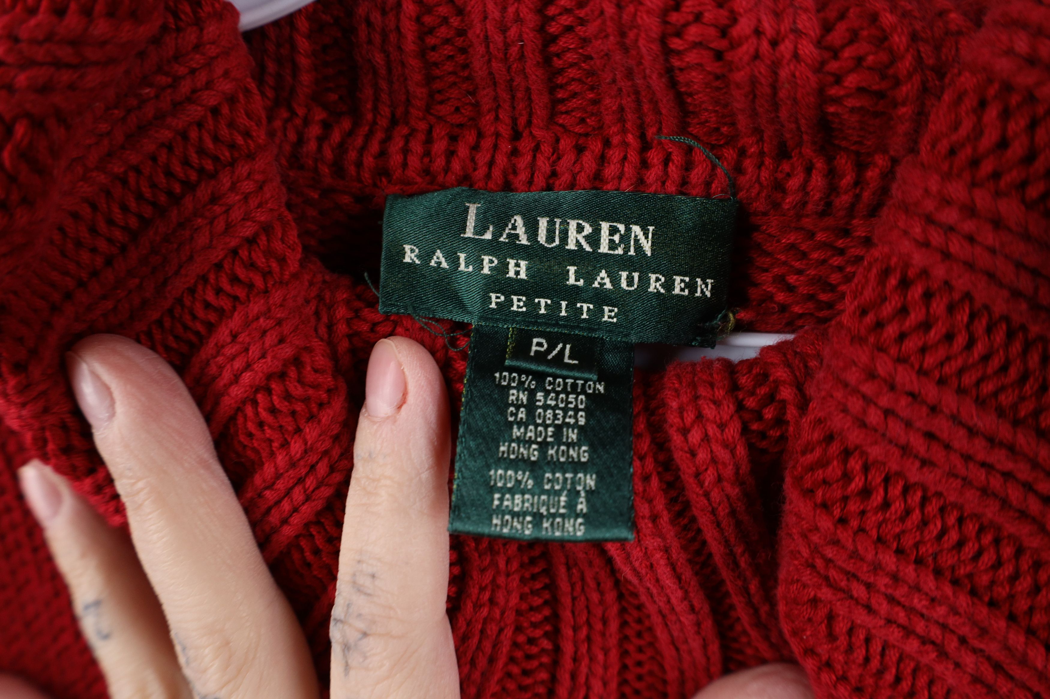 Ralph Lauren Vintage 90s Ralph Lauren Snowflake Knit Turtleneck Sweater Size L / US 10 / IT 46 - 9 Thumbnail