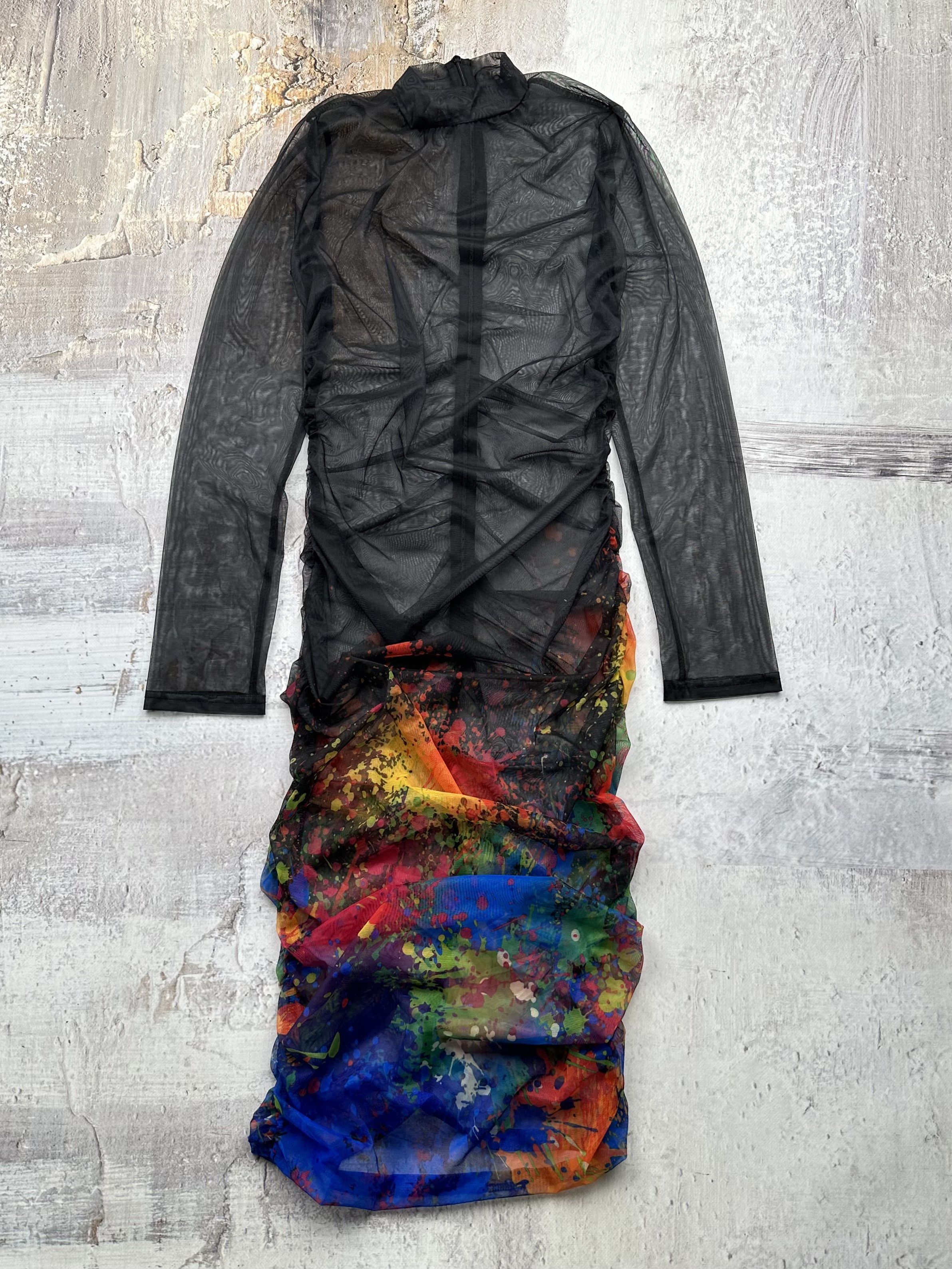 image of Avant Garde Vintage Mesh Maxi Dress in Black, Women's (Size Small)