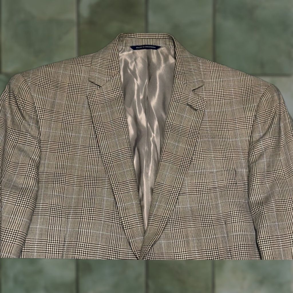 Ralph Lauren Ralph Lauren Men's Plaid HOUNDSTOOTH BLAZER Sz 40S Wool/Silk Blend Jacket Size 40R - 1 Thumbnail
