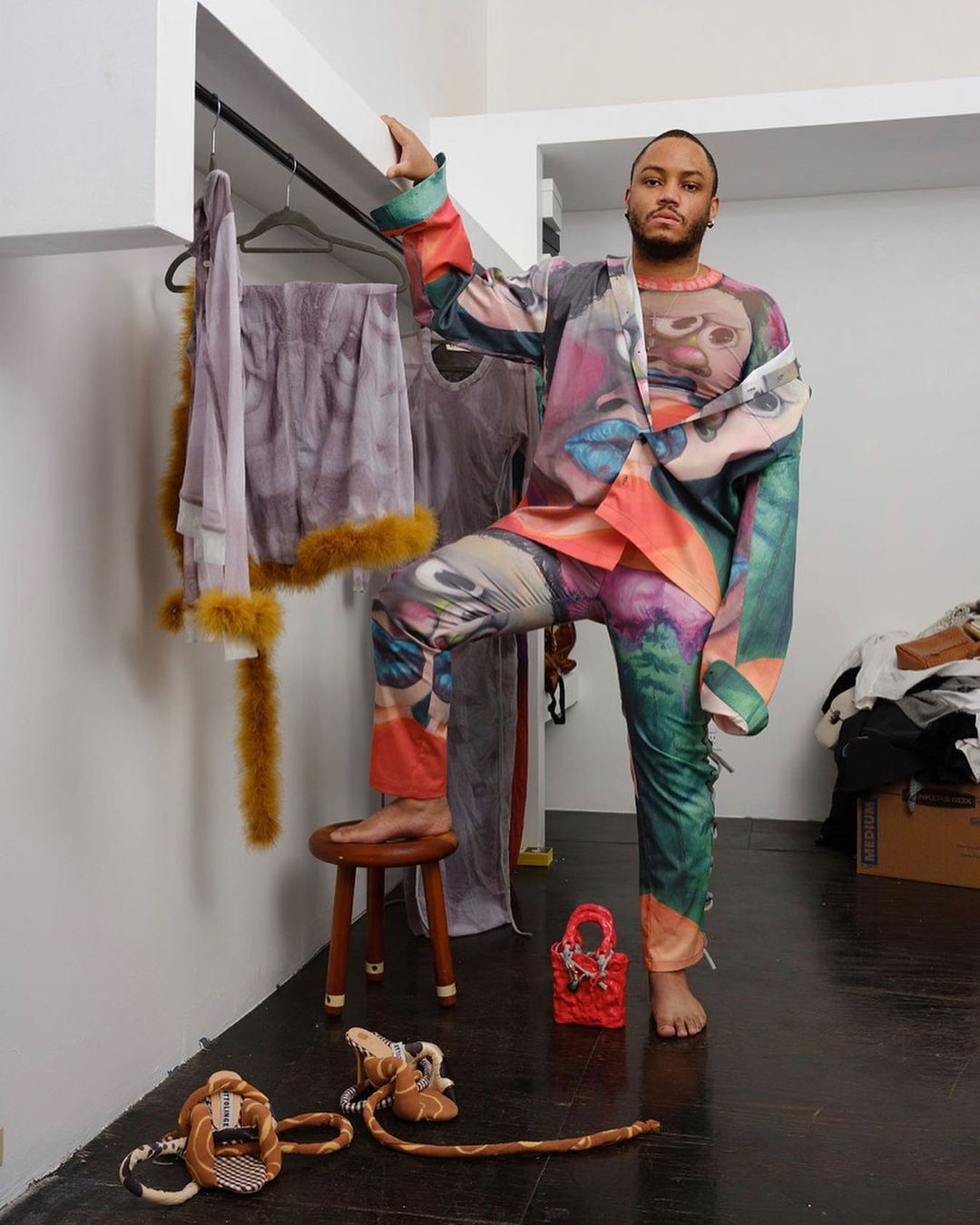 Ottolinger X CHEYENNE JULIEN SUMMER CAMP COTTON-DRILL OVERSIZED SHIRT Size US S / EU 44-46 / 1 - 5 Thumbnail