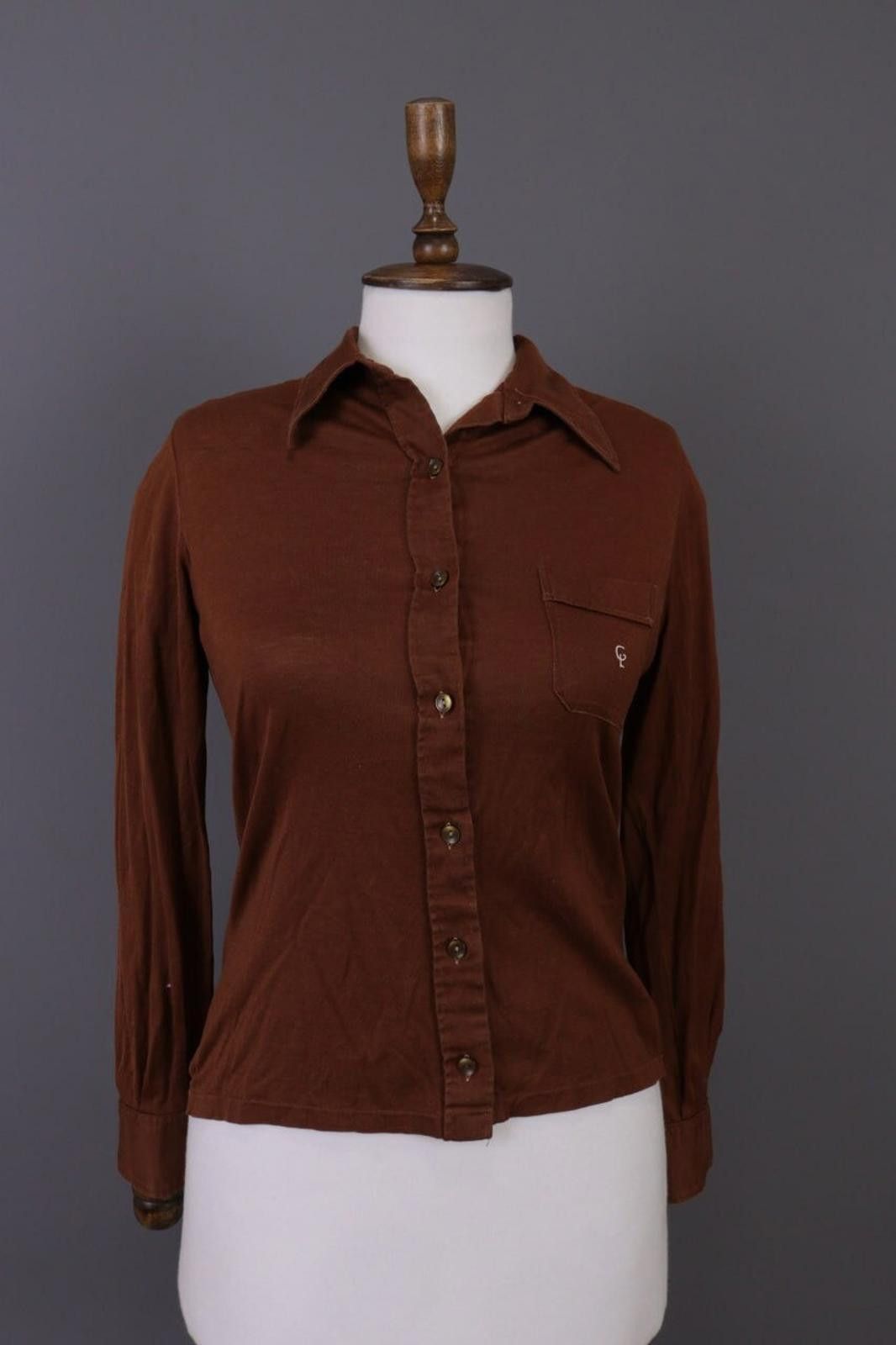 Guy Laroche Vintage Guy Laroche Brown Button Down Top Shirt Size 44 Size M / US 6-8 / IT 42-44 - 1 Thumbnail