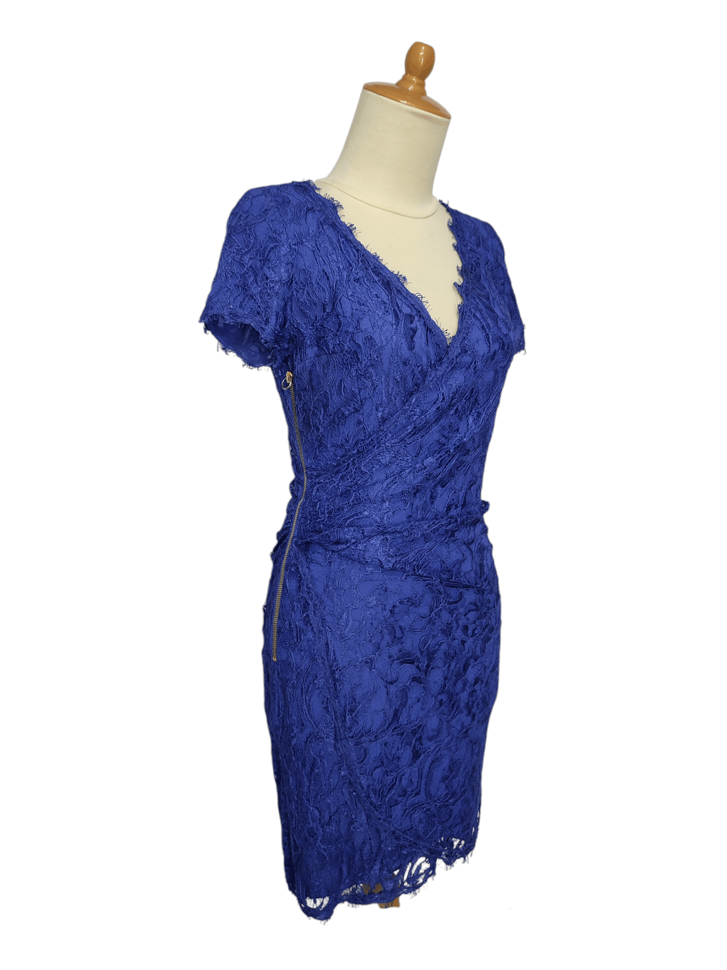 Emilio Pucci 2000s Emilio Pucci- Archive Lace Brocade Wrap Mini Dress Size S / US 4 / IT 40 - 2 Thumbnail