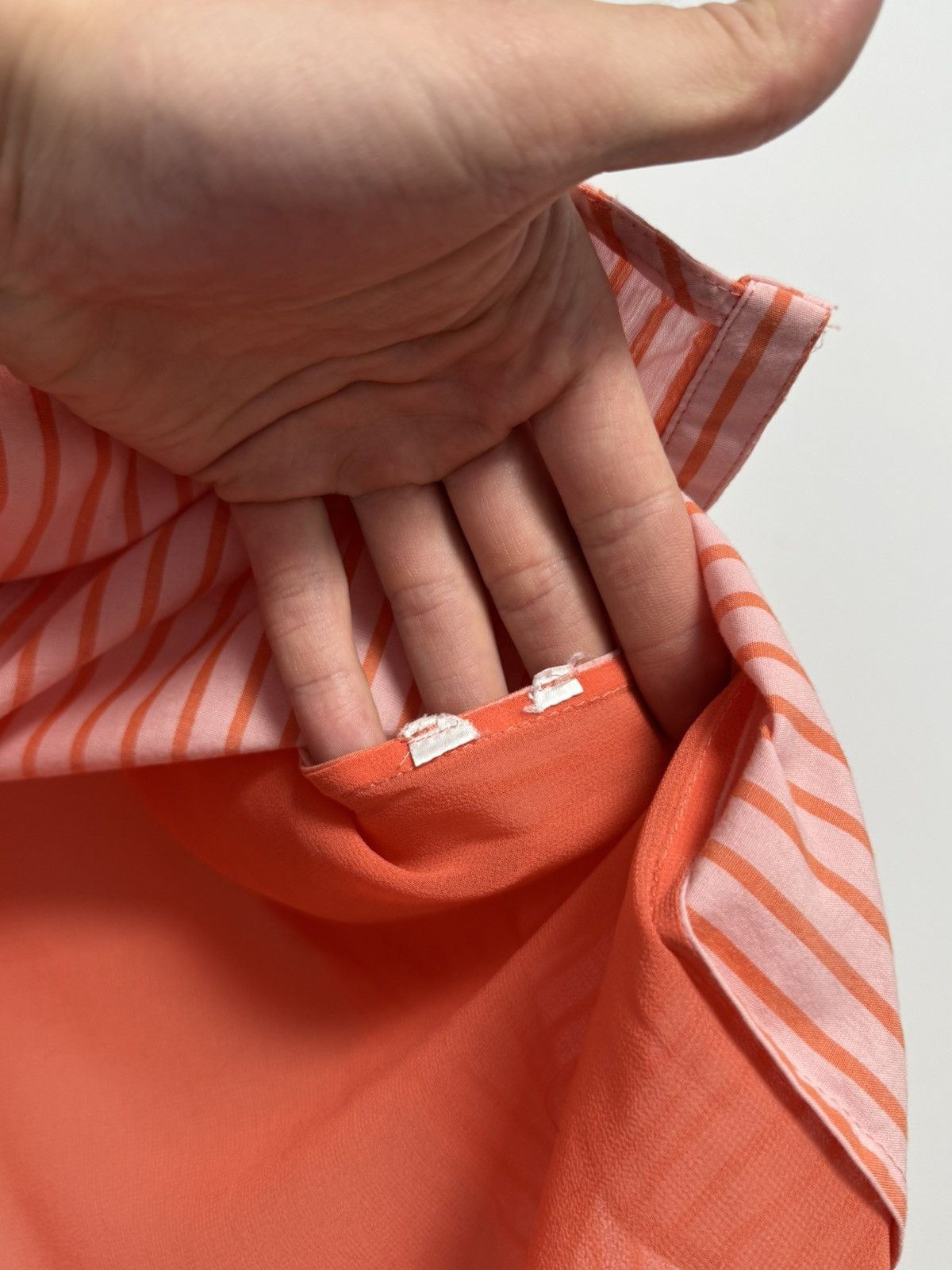 Sandro Sandro Women’s Pink Orange Striped Blouse Tunic 3/4 Sleeve Size XS / US 0-2 / IT 36-38 - 11 Thumbnail