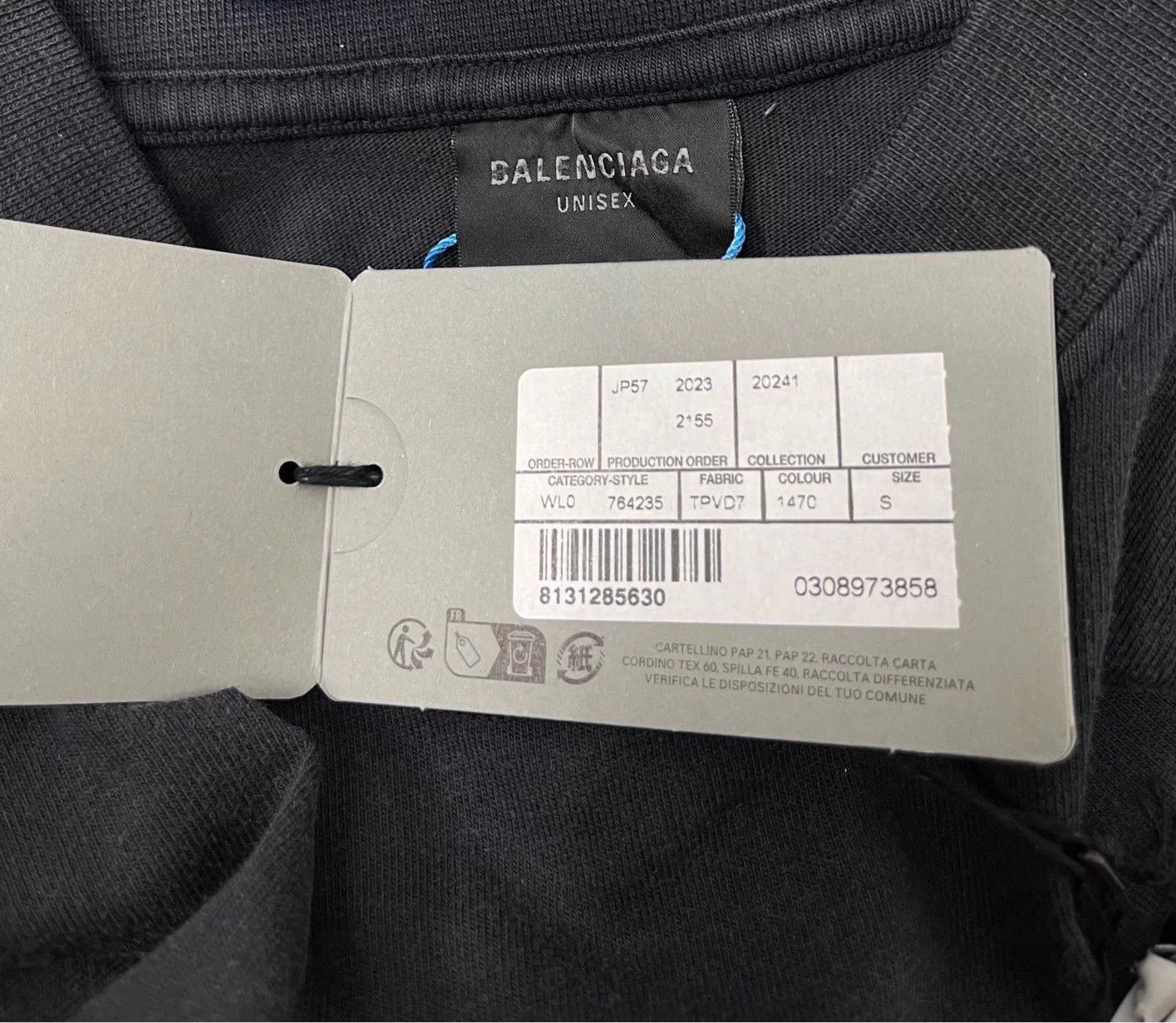 Balenciaga Balenciaga Logo Print Oversized Unisex Black S SS Crew T Size US S / EU 44-46 / 1 - 4 Thumbnail