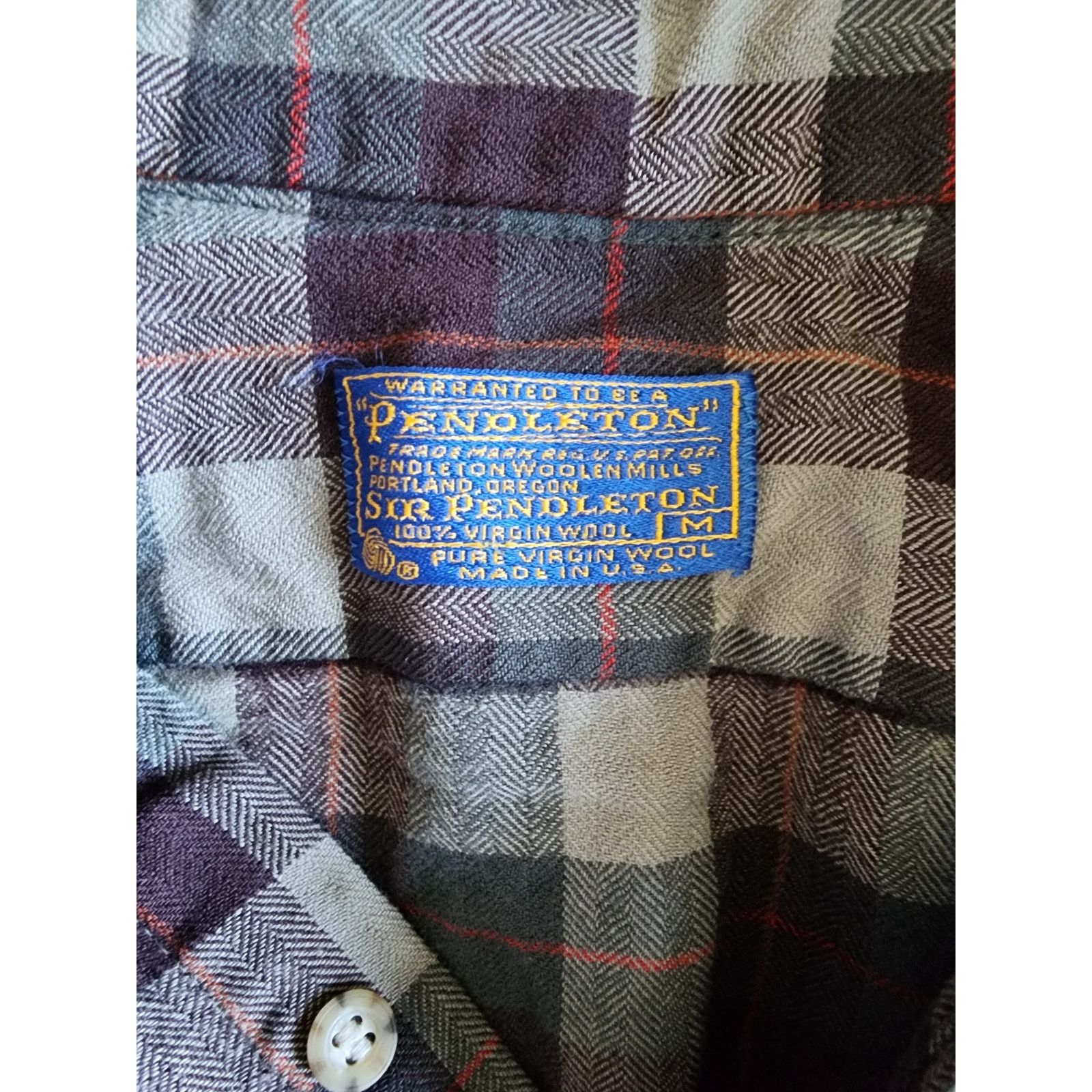 Pendleton Men's Wool Plaid Shirt Medium Sir Pendleton Size US M / EU 48-50 / 2 - 3 Thumbnail