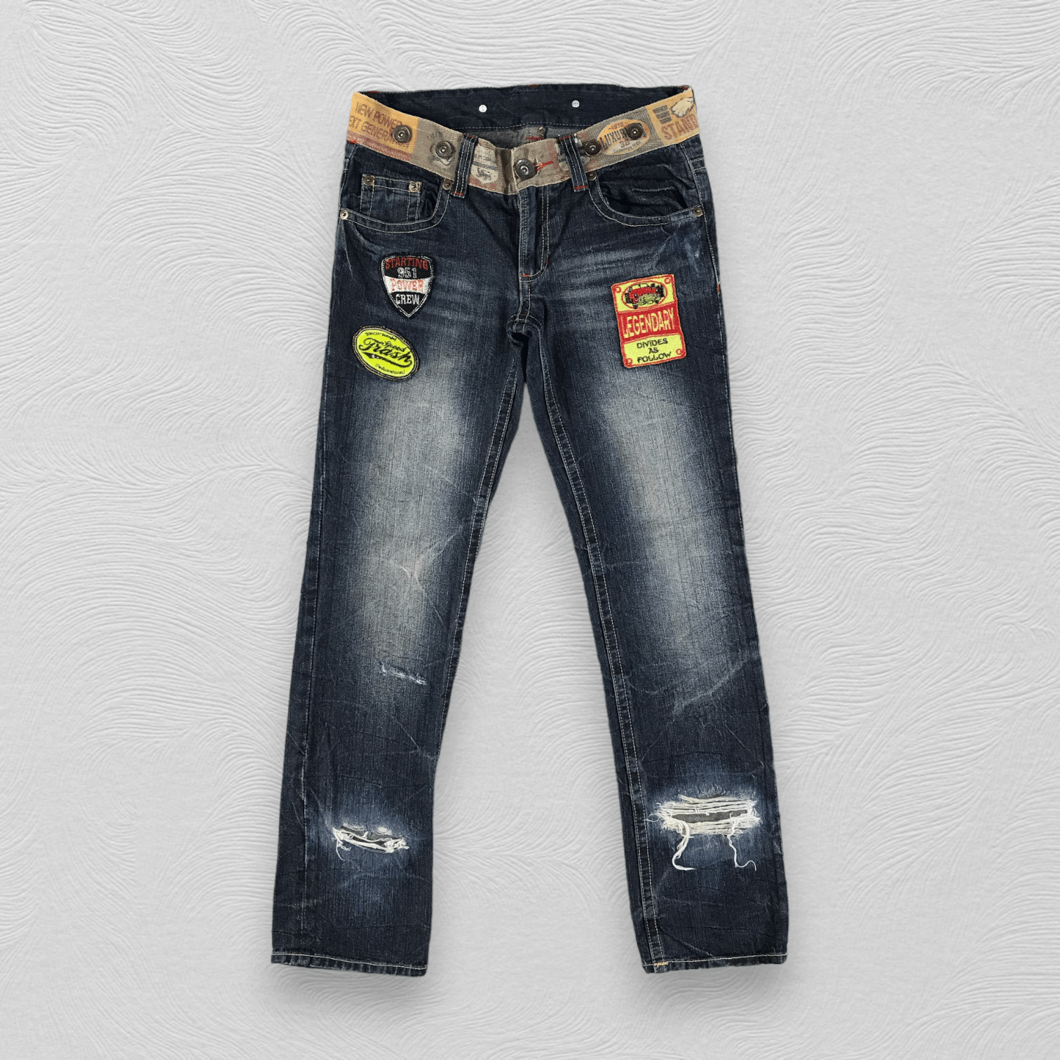 Japanese Brand Japanese Brand Jeans Patchwork Distressed Denim KJ1738 Size US 30 / EU 46 - 1 Thumbnail