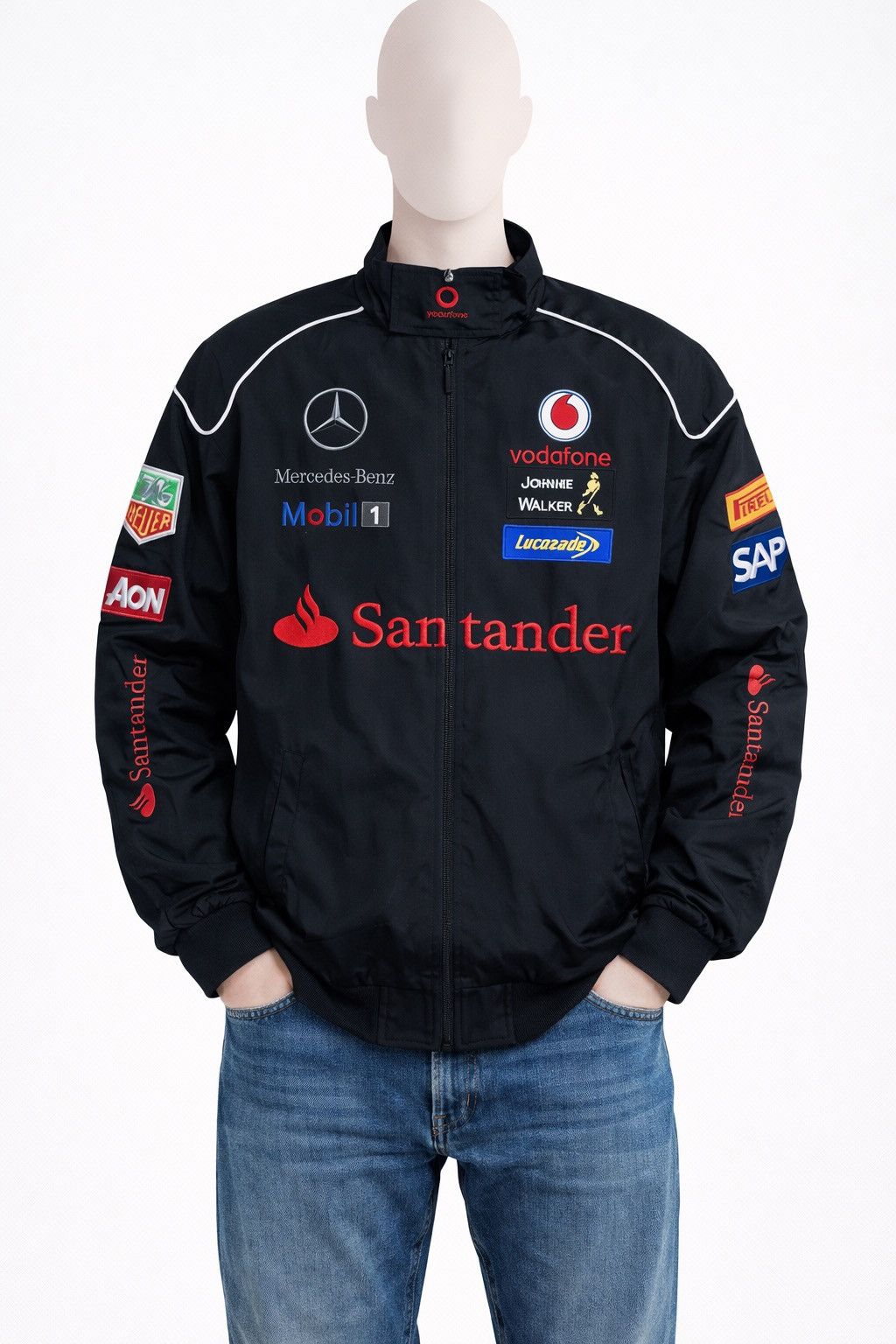 Mercedes-Benz Mercedes Benz Vodafone Santander Racing Bomber Jacket Size US XL / EU 56 / 4 - 1 Thumbnail