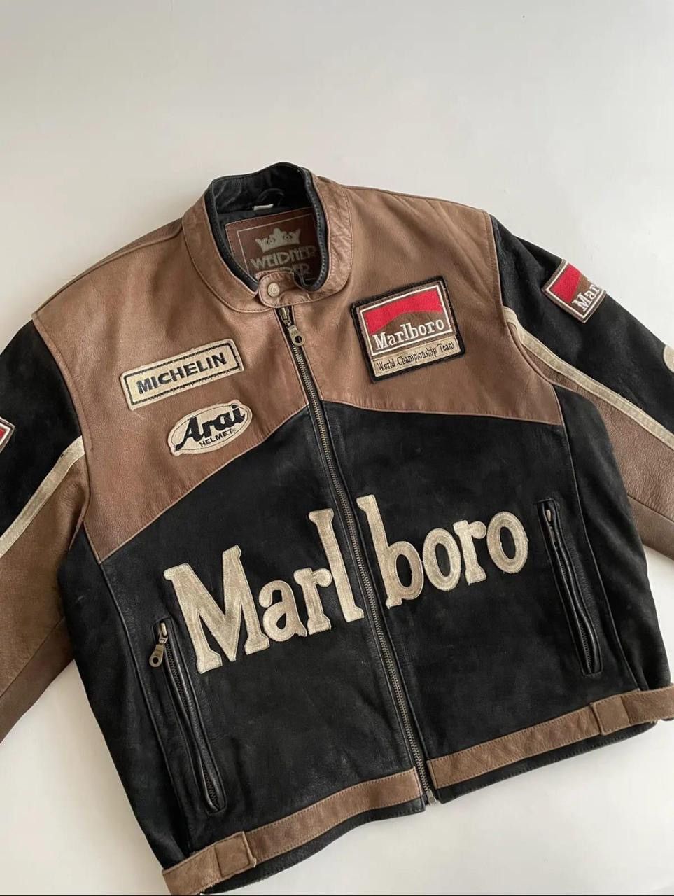 Other Vintage M Racing Leather Jacket – Brown & Black Size US L / EU 52-54 / 3 - 2 Thumbnail