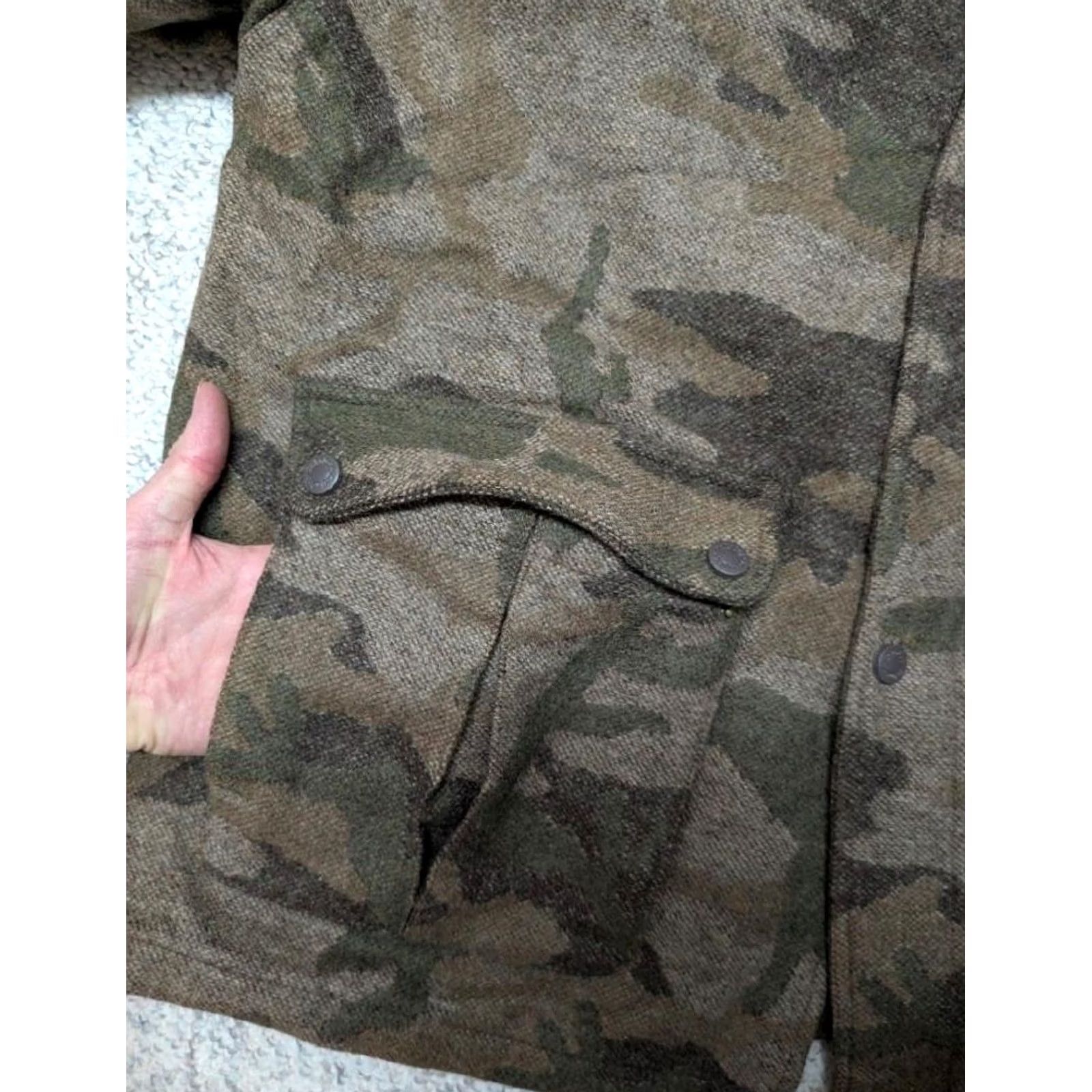 Vintage VINTAGE Cabela's camouflage coat XL Wool Parka Coat Mens Dry-Plus 100% Wool Camouflage Waterproof Size US XL / EU 56 / 4 - 6 Thumbnail