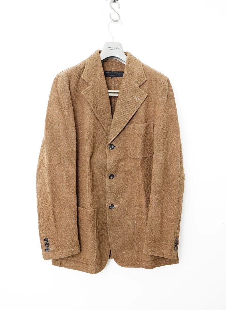 Comme des Garcons Comme Des Garcons Silver Texture Coat Jacket Size US M / EU 48-50 / 2 - 1 Thumbnail