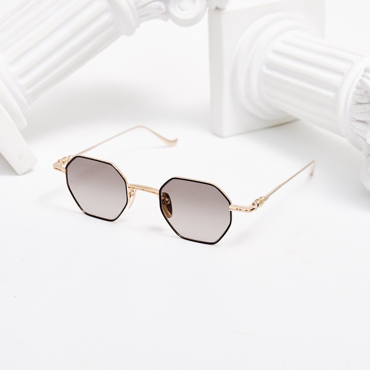 Chrome Hearts CHROME HEARTS EVACULATION MATTE BLACK/GOLD PLATED SUNGLASSES Size ONE SIZE - 1 Thumbnail