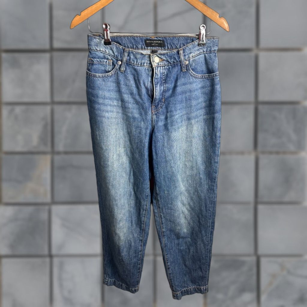 Banana Republic Banana Republic Jeans Womens 28 Barrel Fit High Rise Medium Wash Blue Denim 5-Pocket Regular Waist 28in Inseam 26in Cotton Lyocell Cotton Blend Size 28" / US 6 / IT 42 - 1 Thumbnail