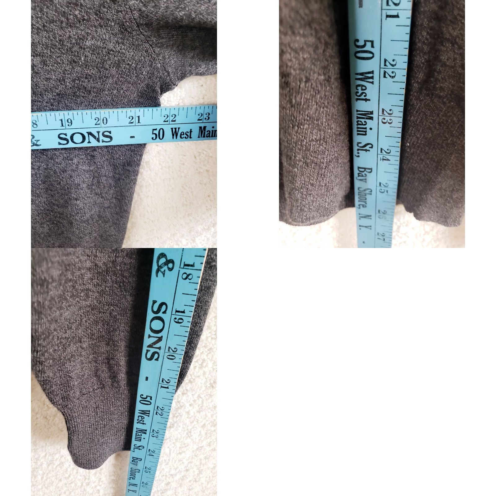 Cremieux Daniel Cremieux Men M Gray Mock Neck 1/4 Button Sweater Shirt Pullover Knit Long Sleeve Button Neckline Cable Size US M / EU 48-50 / 2 - 9 Thumbnail