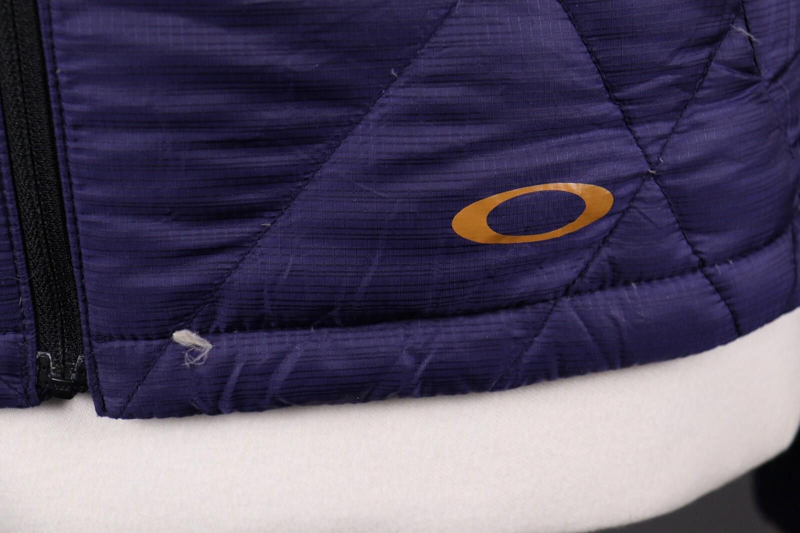 Oakley Oakley Regular Fit Blue Full Zip Quilted Down Jacket Size Size S / US 4 / IT 40 - 4 Thumbnail
