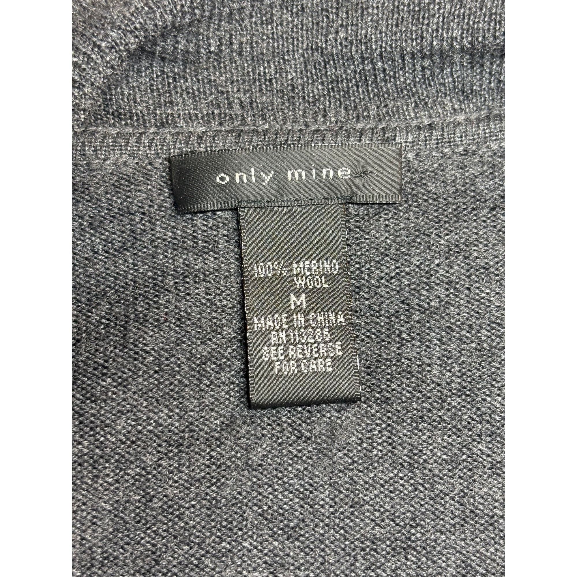Other Only Mine Women Merino Wool Cardi Gray M Ruffle Trim Cozy Ac Size M / US 6-8 / IT 42-44 - 3 Thumbnail