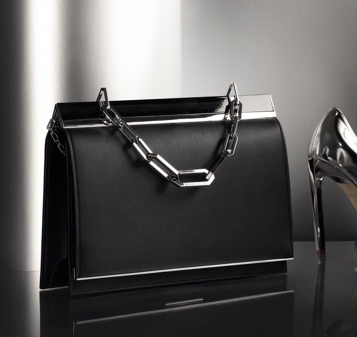 Ralph & Russo Ralph & Russo Empire bag - black leather designer bag Size ONE SIZE - 1 Thumbnail