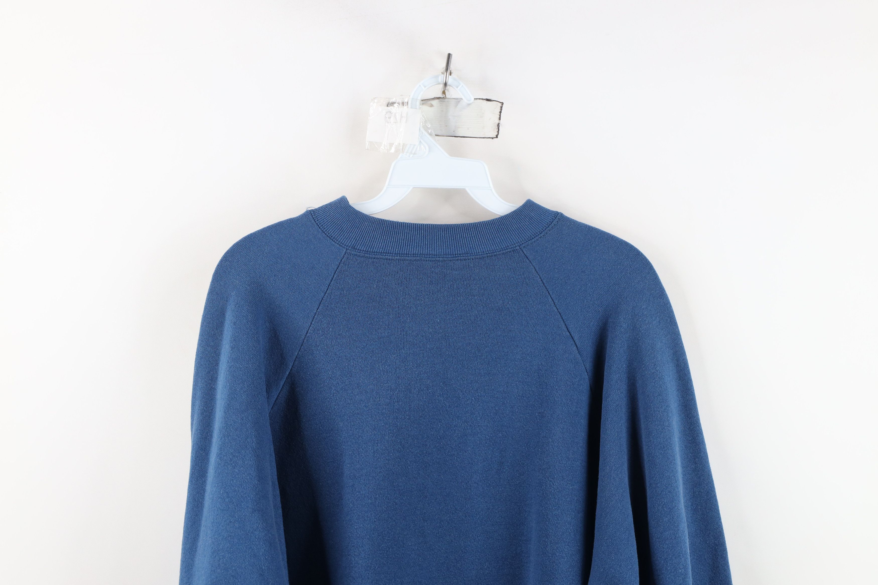 Vintage Vintage 90s Streetwear Raglan Crewneck Sweatshirt Blue USA Size US XL / EU 56 / 4 - 11 Thumbnail