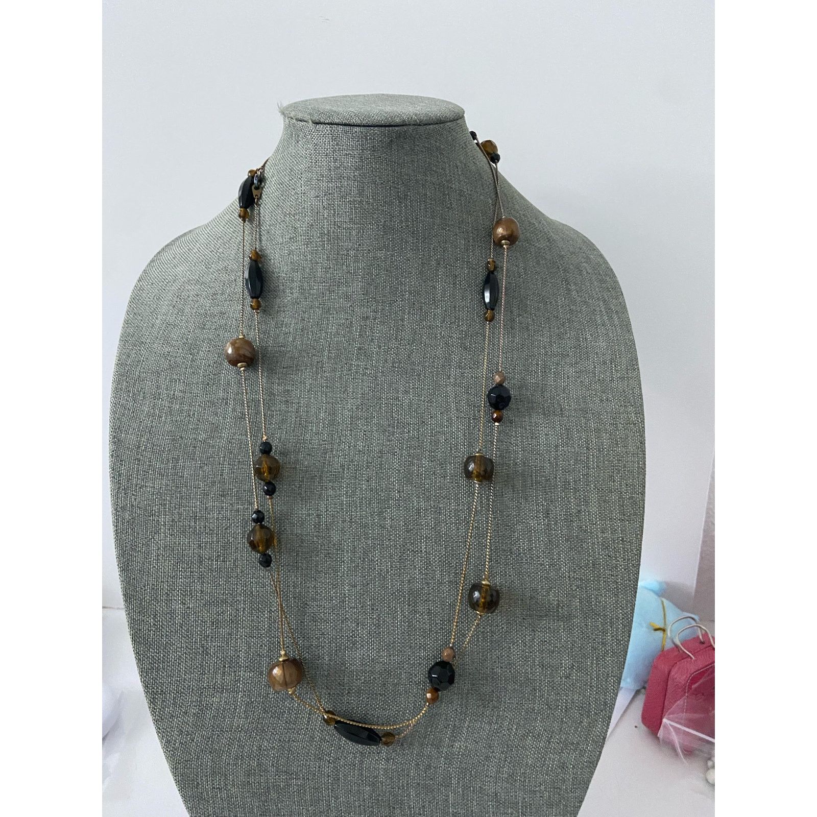 Other Olive brown and green bead necklace Size ONE SIZE - 4 Thumbnail