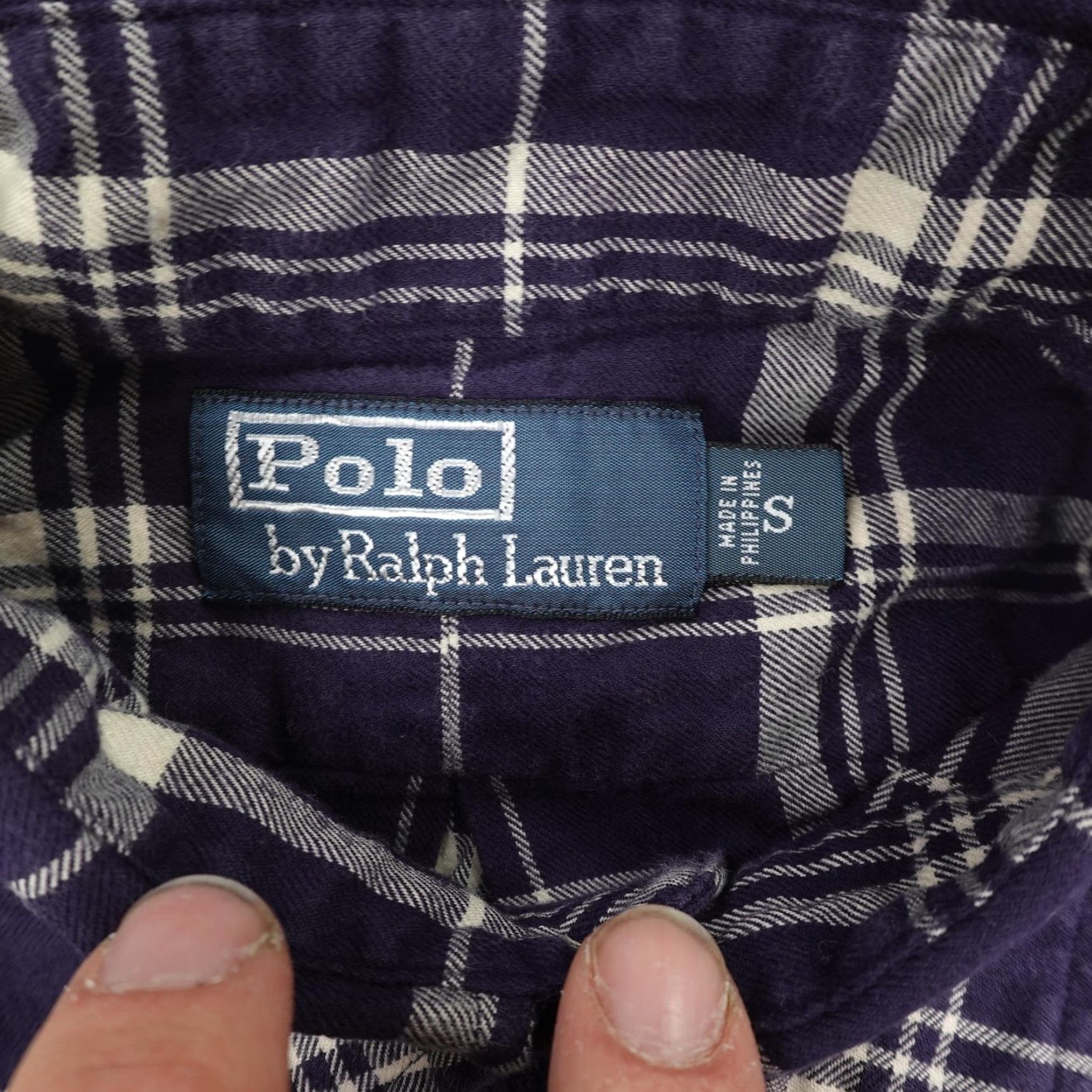Polo Ralph Lauren VINTAGE Polo Ralph Lauren Shirt Mens Small Blue Plaid Flannel Button-Up Casual Outdoors Preppy Cotton Size US S / EU 44-46 / 1 - 7 Thumbnail