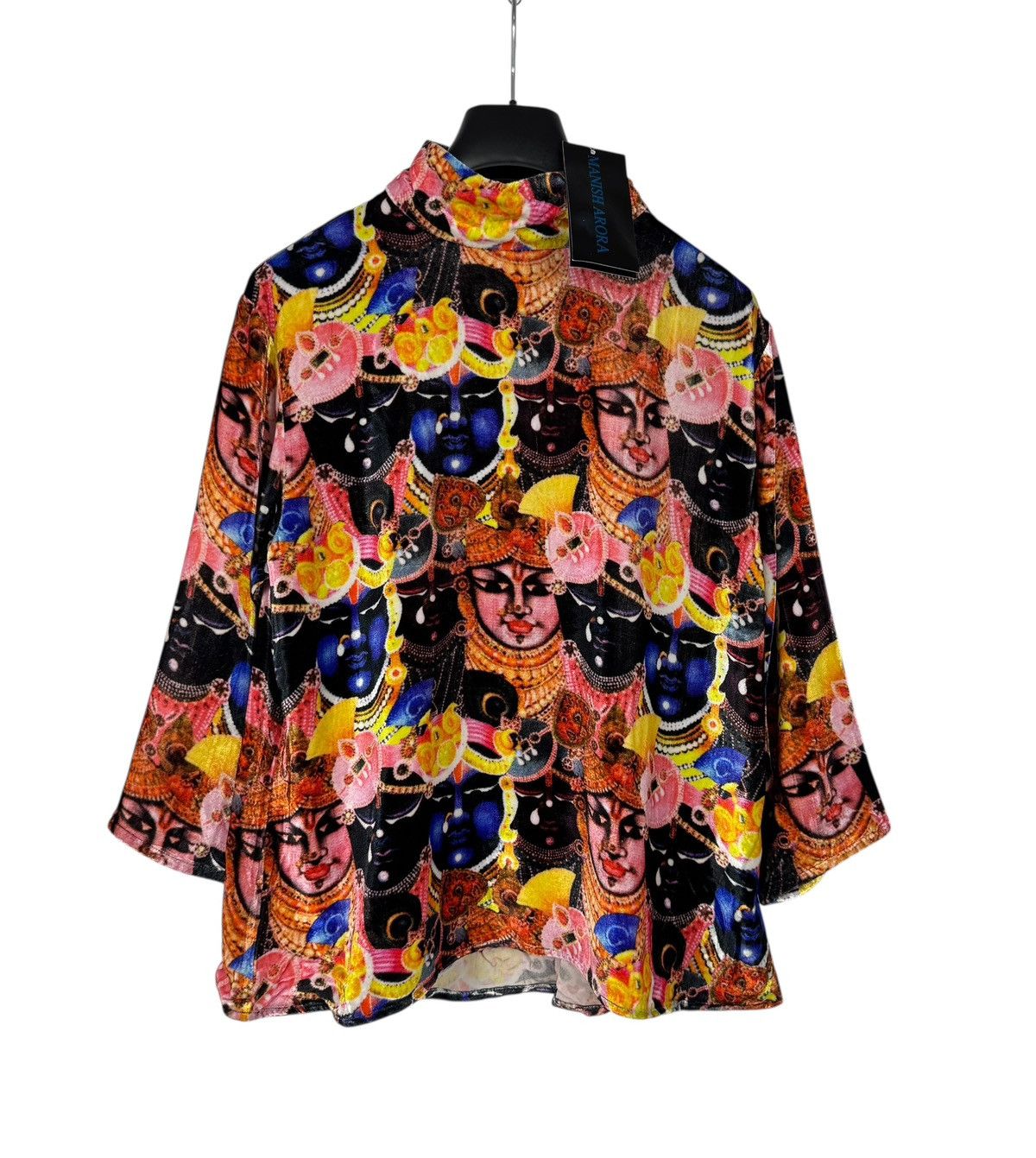 Manish Arora Manish Arora Printed Blouse 100% Silk Mock Neck India size L Size L / US 10 / IT 46 - 10 Thumbnail