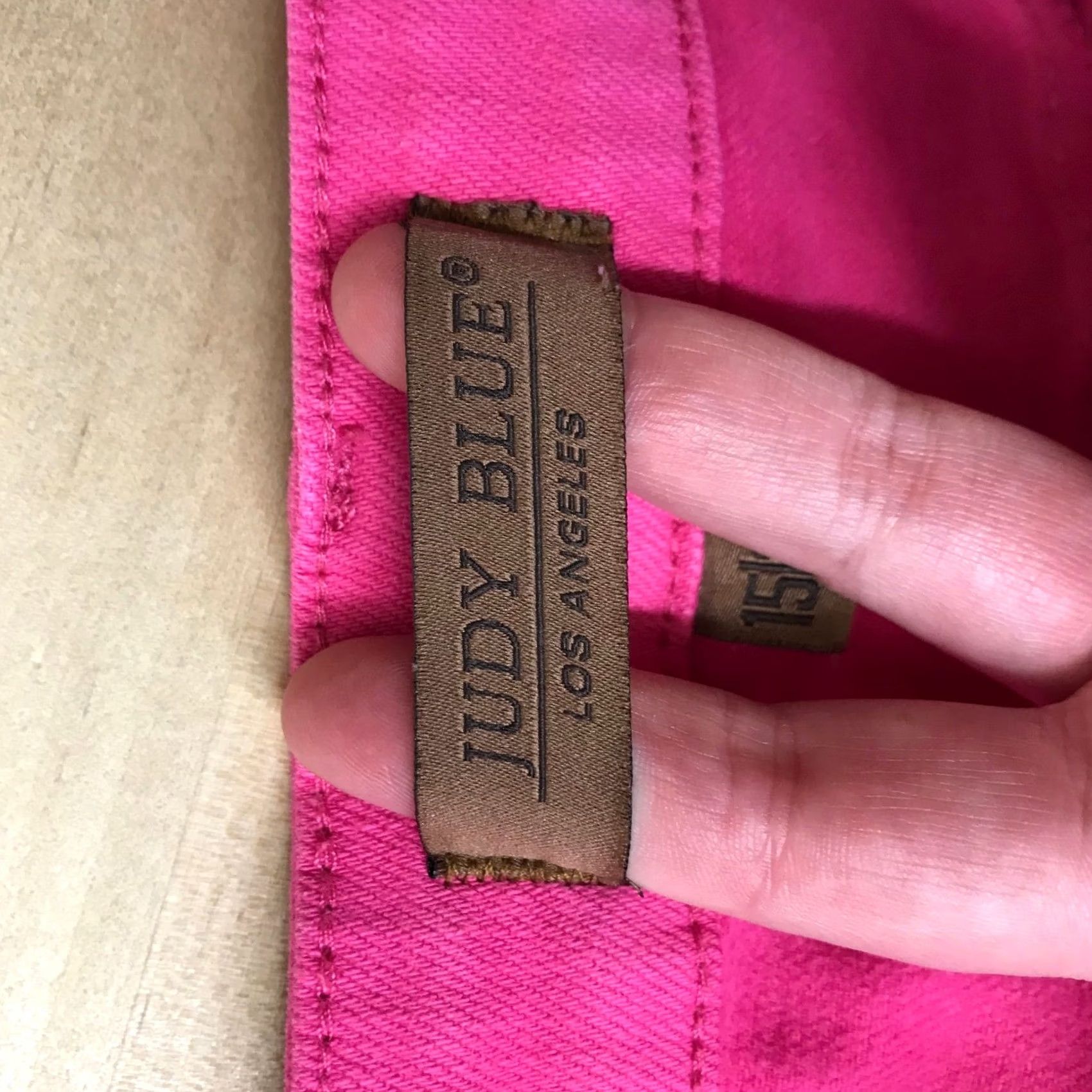 Vintage VINTAGE Judy Blue Jeans 15 32 High Rise Flare Denim Pink 70s Retro Boho Barbiecore Womens Jeans Size 36" / US 14 / IT 50 - 7 Thumbnail