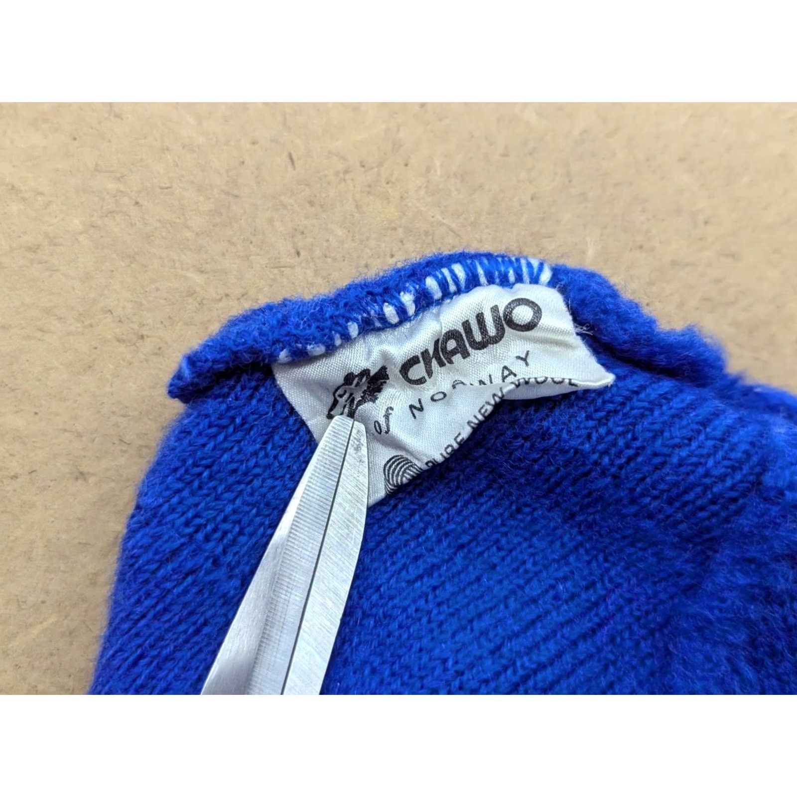 Vintage VINTAGE Chawo Norway Womens Beanie Hat One Size Blue Pure New Wool Knitted Size ONE SIZE - 5 Thumbnail