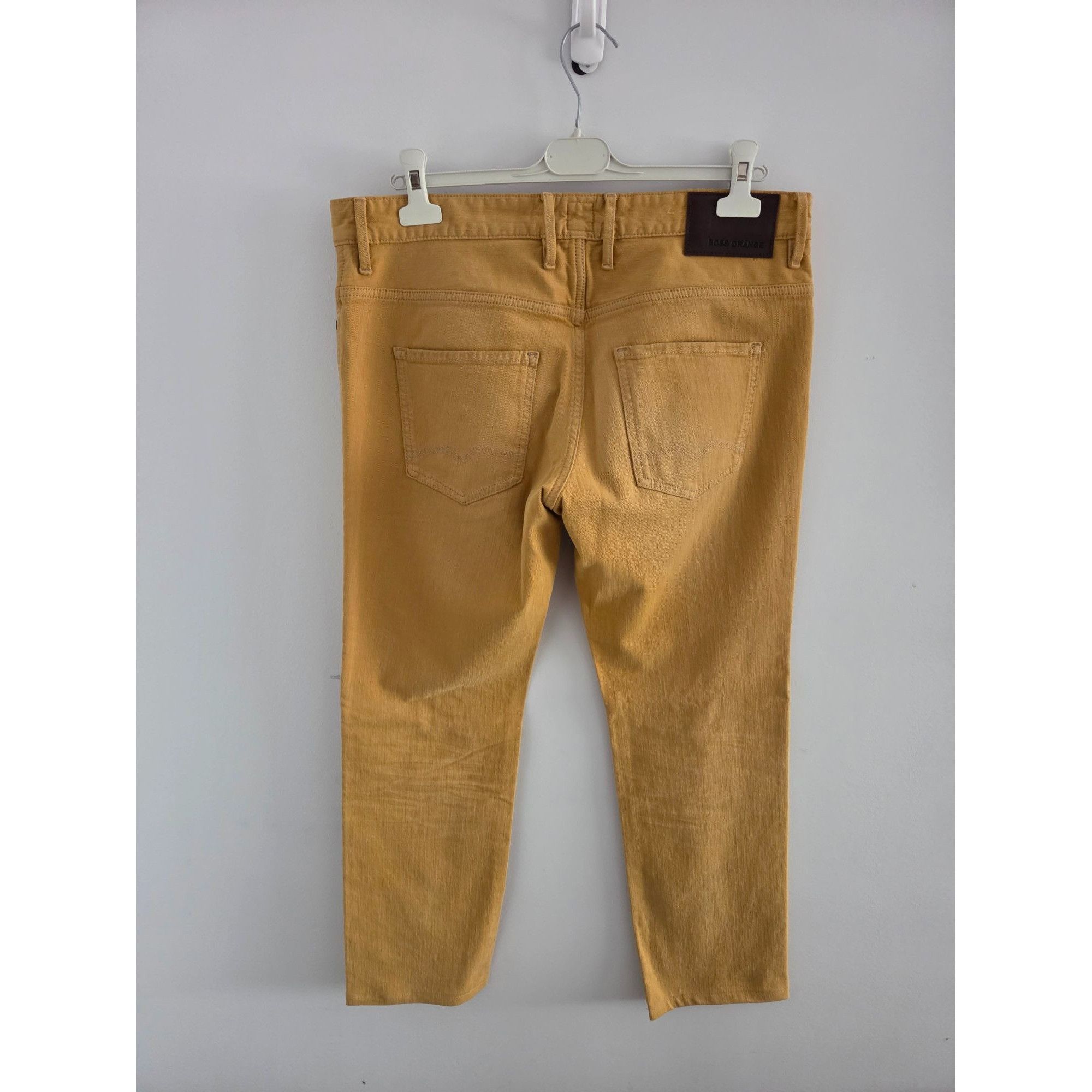 Hugo Boss Hugo Boss Orange Mens Slim-Fit Tan Chino Pants Casual Modern Size US 36 / EU 52 - 3 Thumbnail