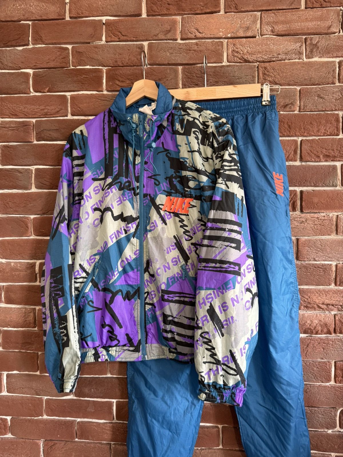 Nike Rare 90s Vintage Nike Swoosh Logo Tracksuit Set Jacket Size US S / EU 44-46 / 1 - 5 Thumbnail