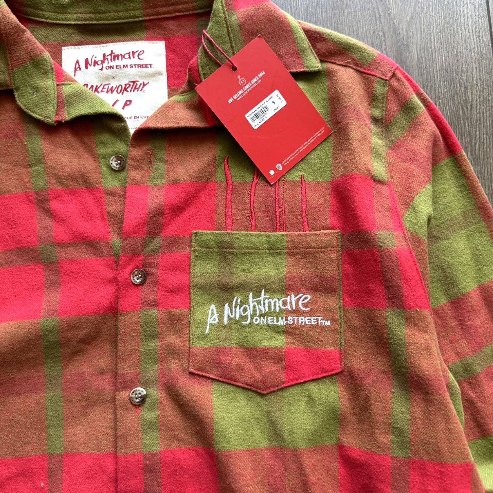 Vintage Cakeworthy Shirt Mens Small Red Plaid A Nightmare on Elm Street Freddy Flannel Jacket? Size US S / EU 44-46 / 1 - 4 Thumbnail
