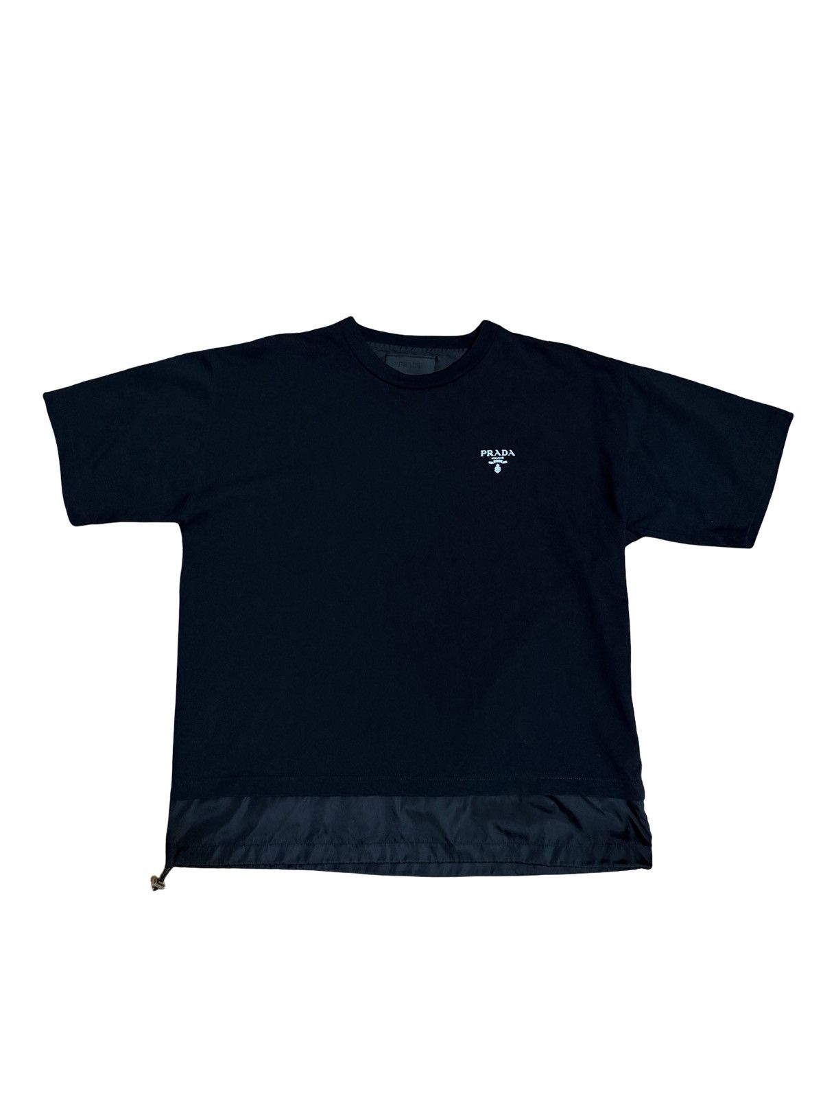Prada 🔥1500$ Prada Logo Re-Nylon Jersey T Shirt/Prada Logo T shirt Size US L / EU 52-54 / 3 - 2 Thumbnail