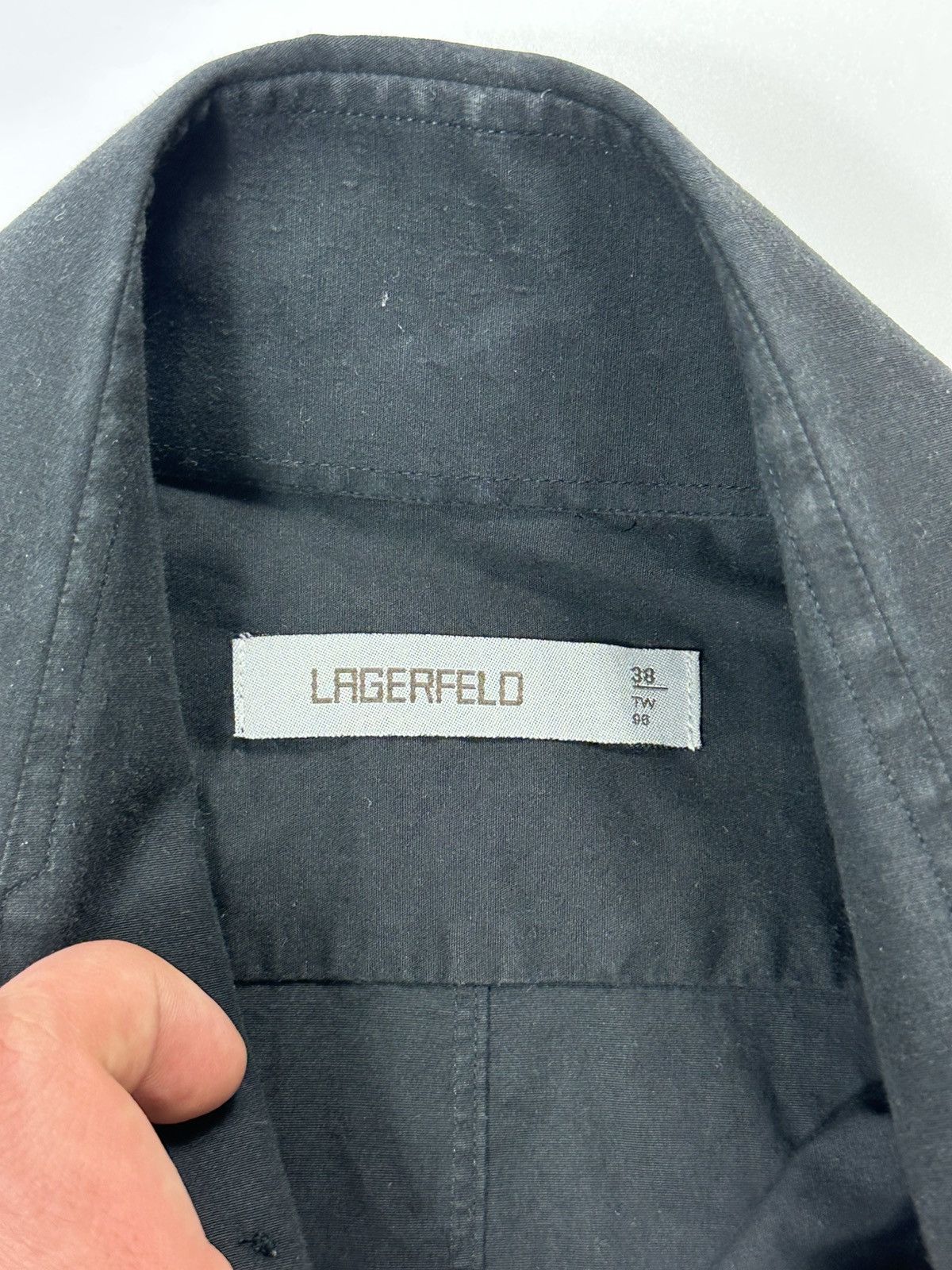 Karl Lagerfeld Karl Lagerfeld Black Formal Shirt Size US M / EU 48-50 / 2 - 9 Thumbnail