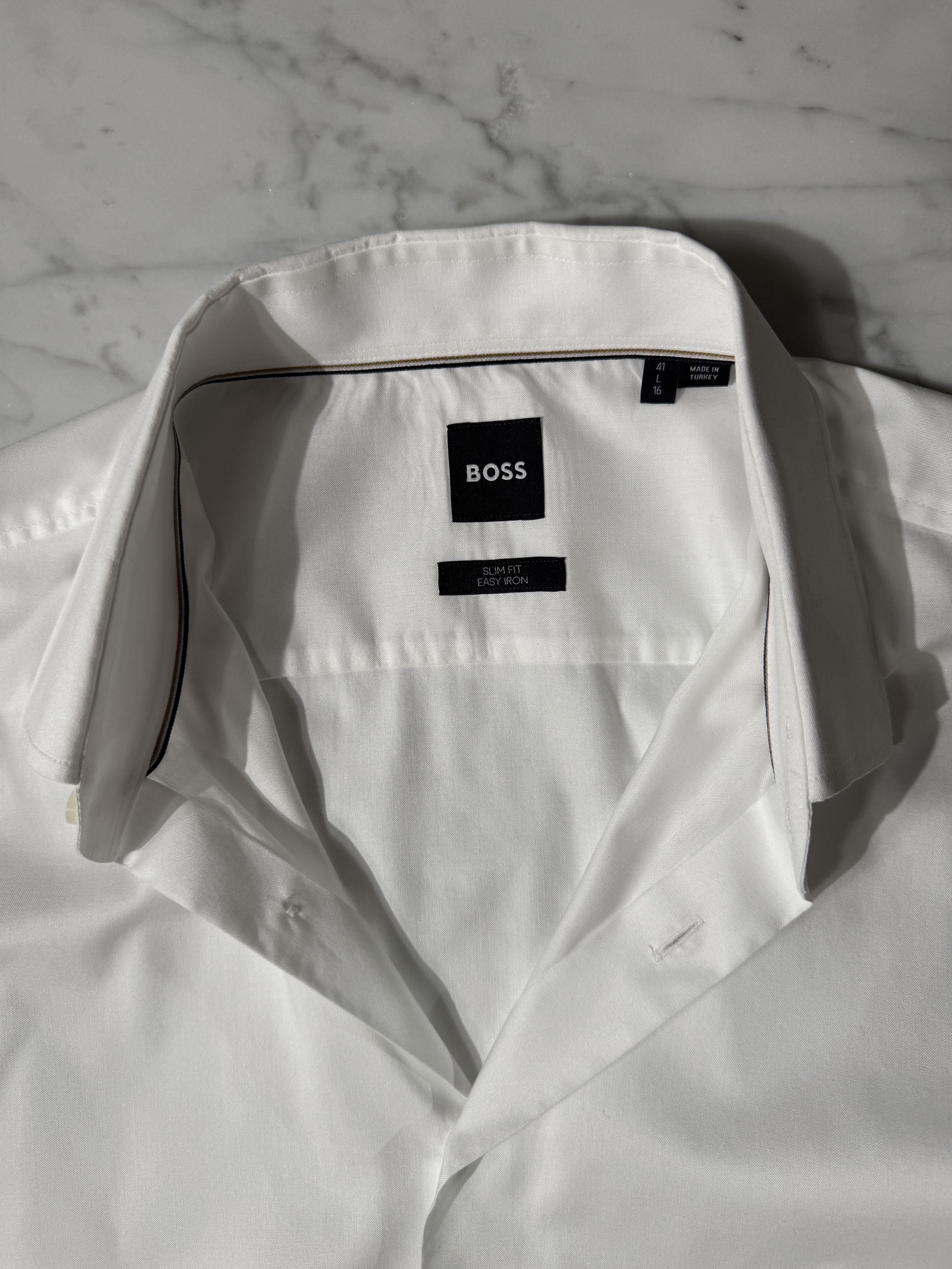 Hugo Boss Easy-iron slim-fit shirt in cotton poplin Size US M / EU 48-50 / 2 - 2 Thumbnail